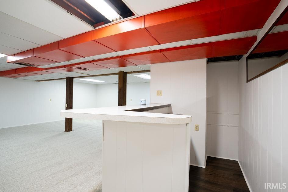 View of finished basement