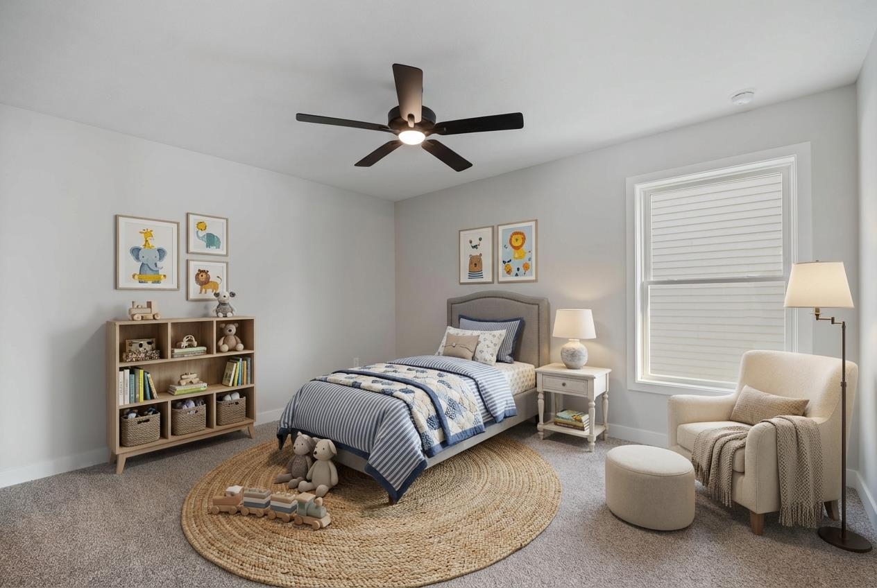 Bedroom with walk in closet.