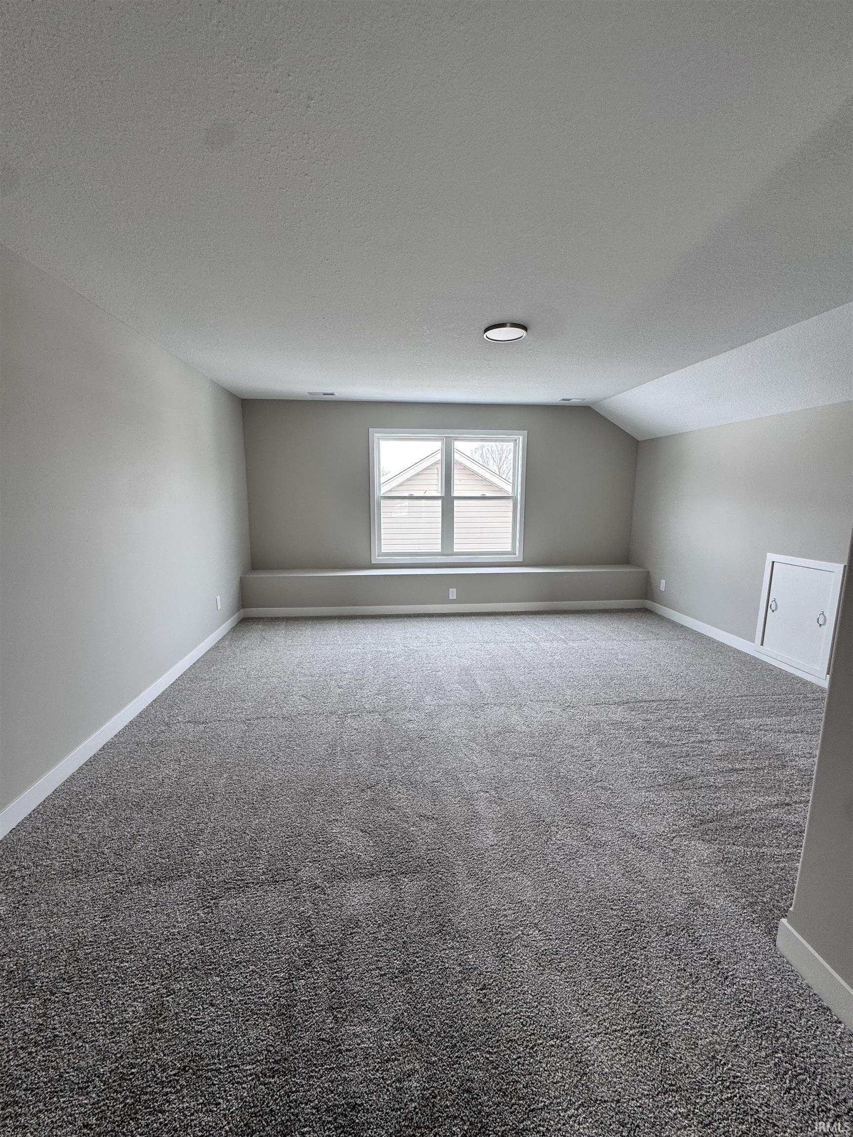 Additional living space featuring baseboards and carpet flooring