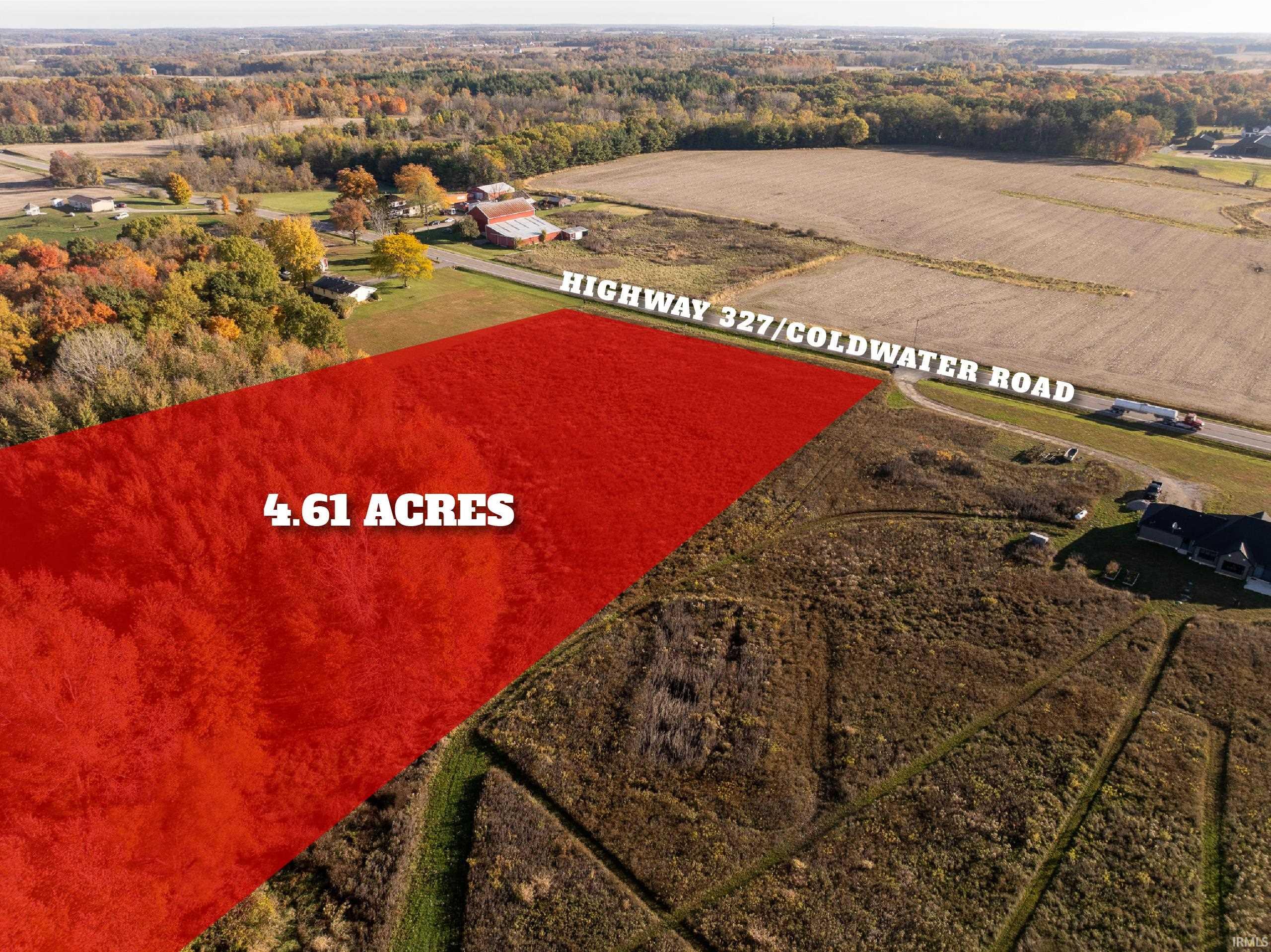 View of rural area featuring property boundaries highlighted