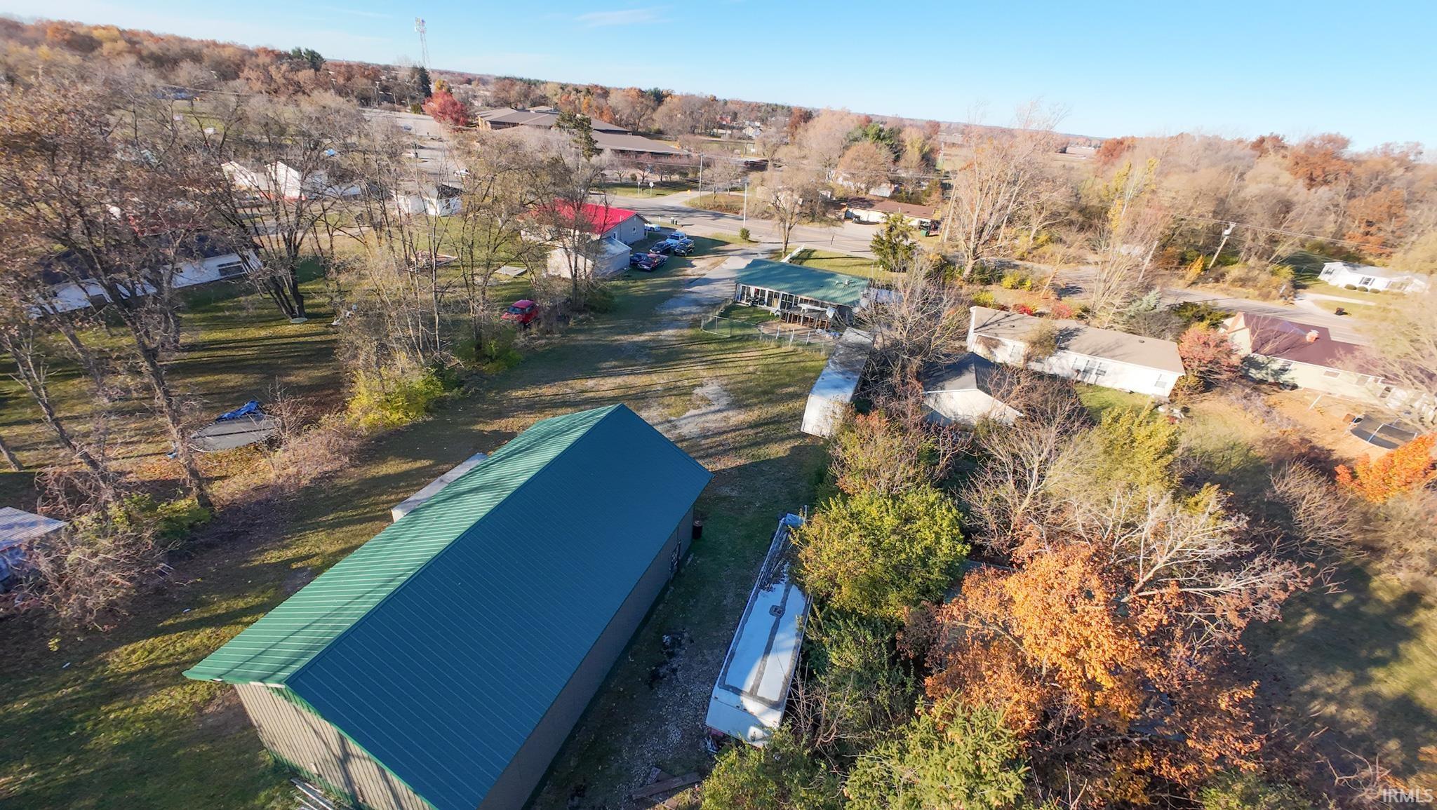 Aerial view of residential area