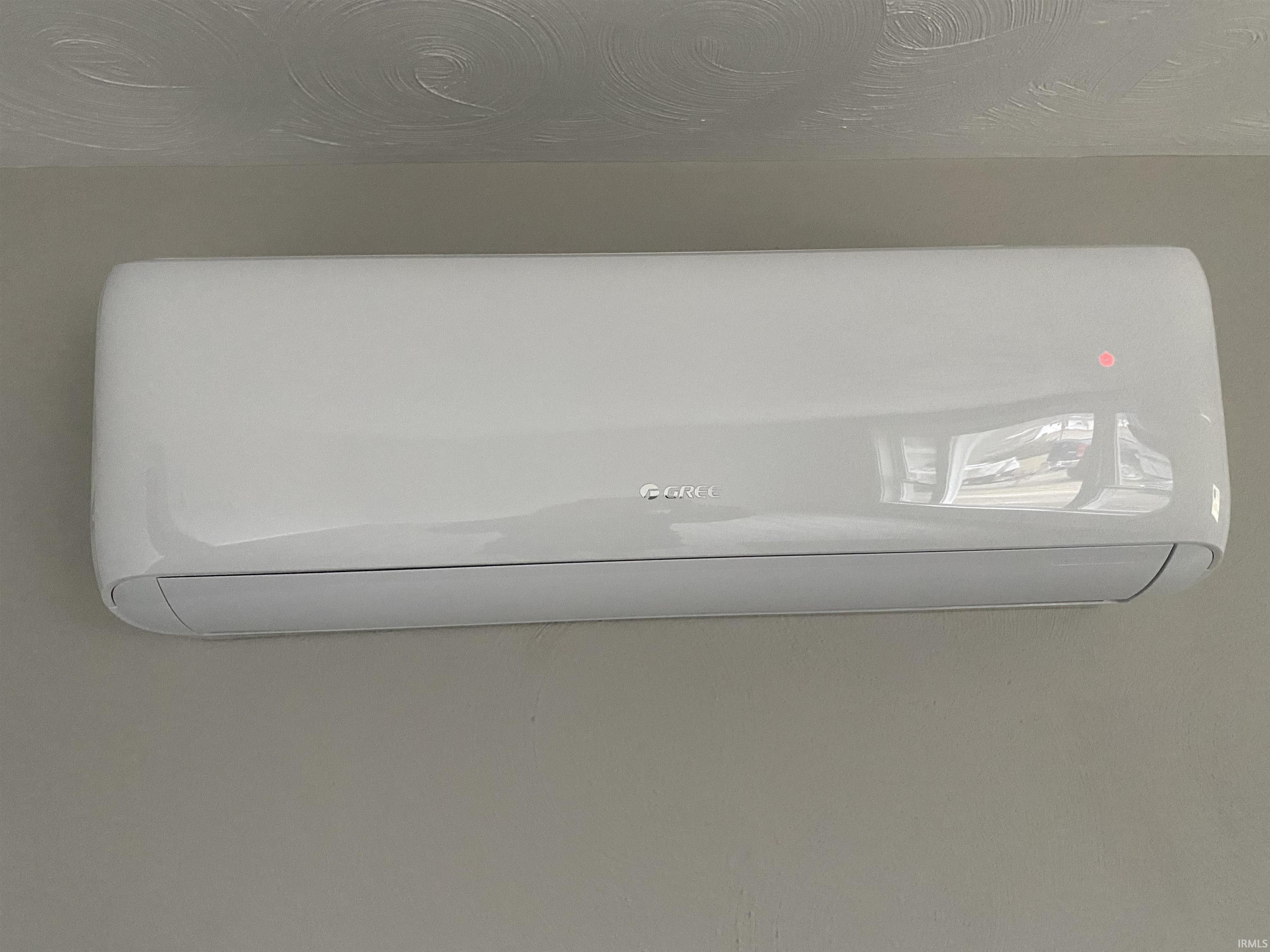 View of wall mounted mini split installed March 2026