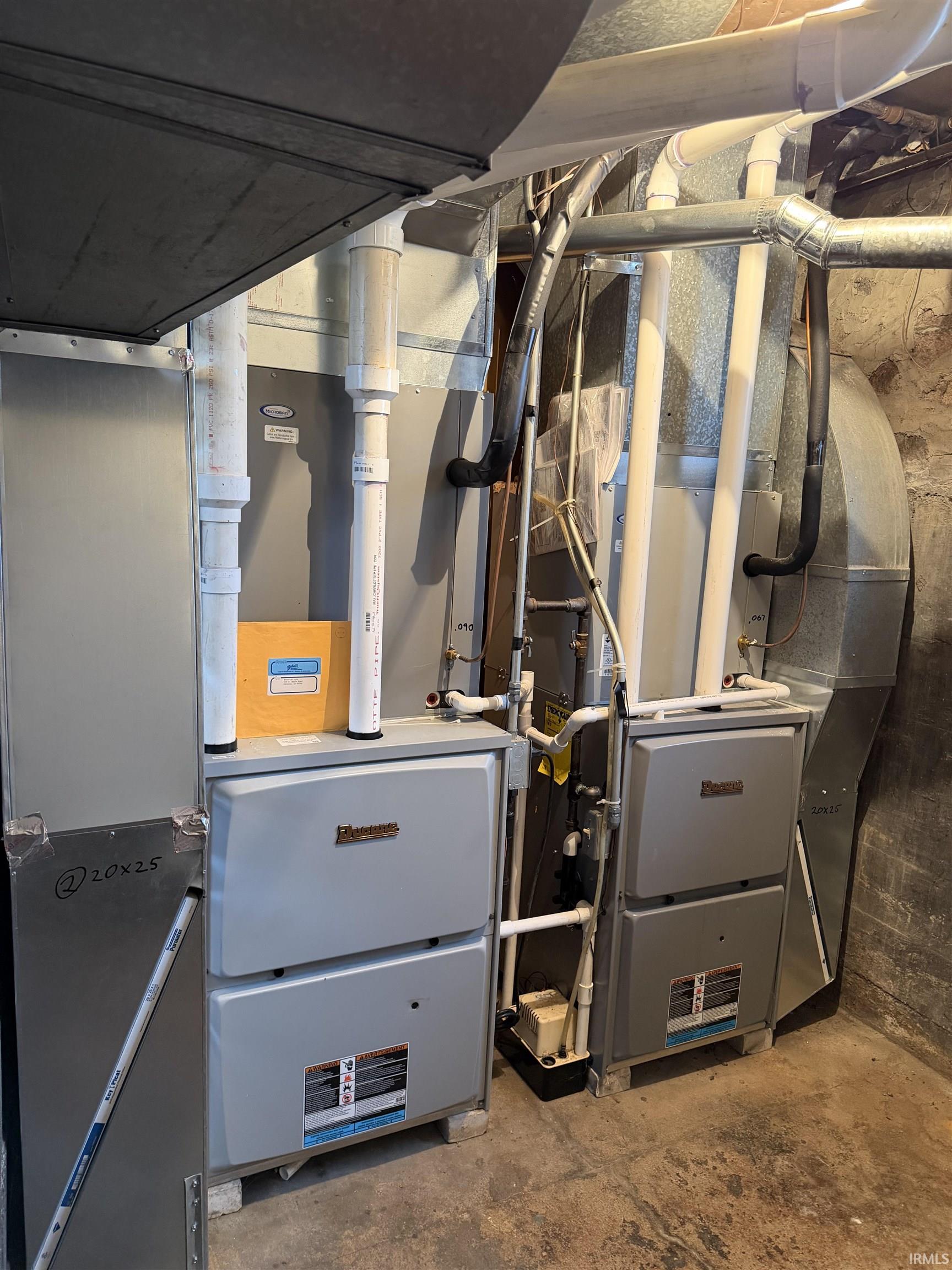 Utility room with heating units