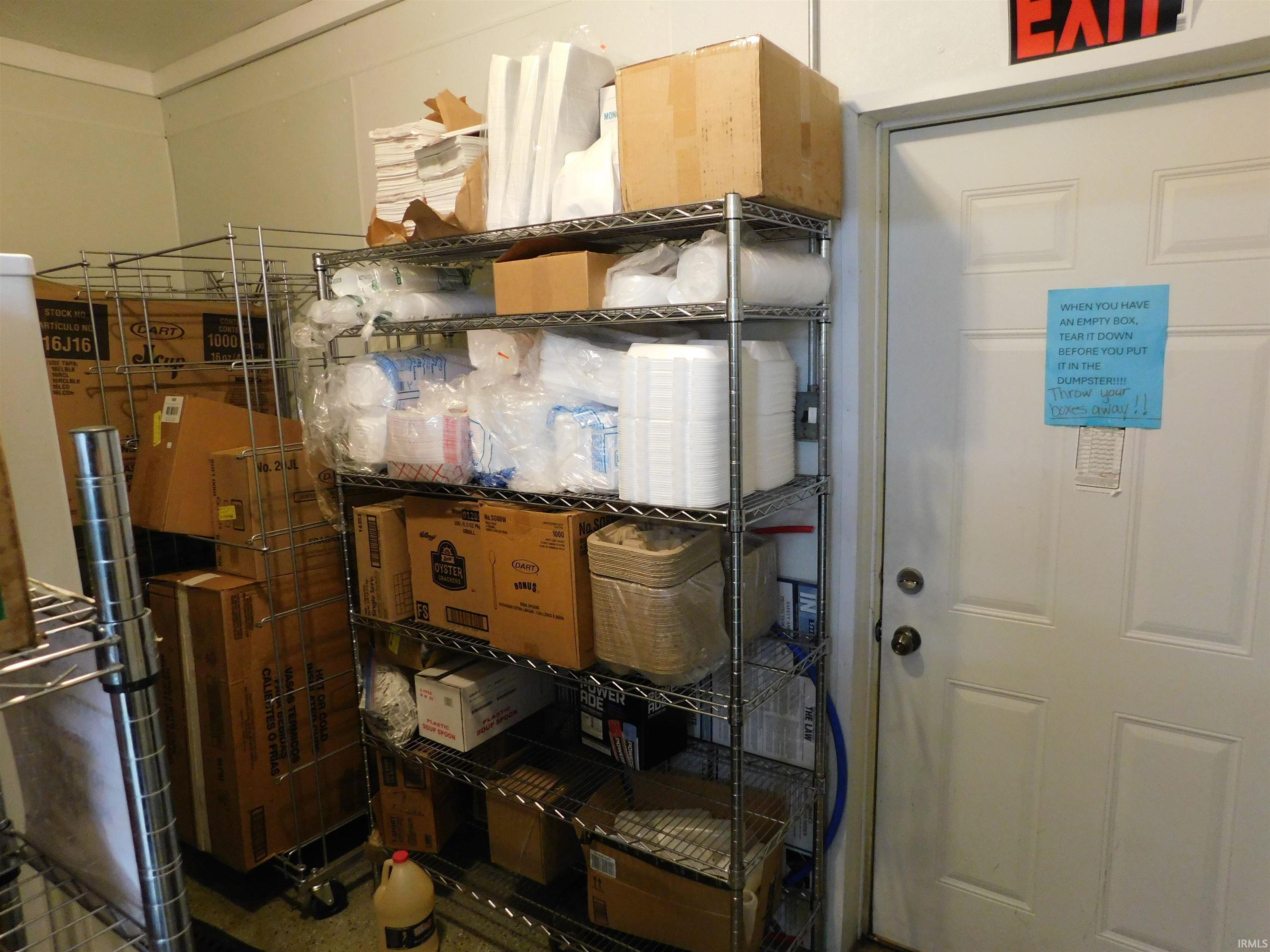 View of storage area