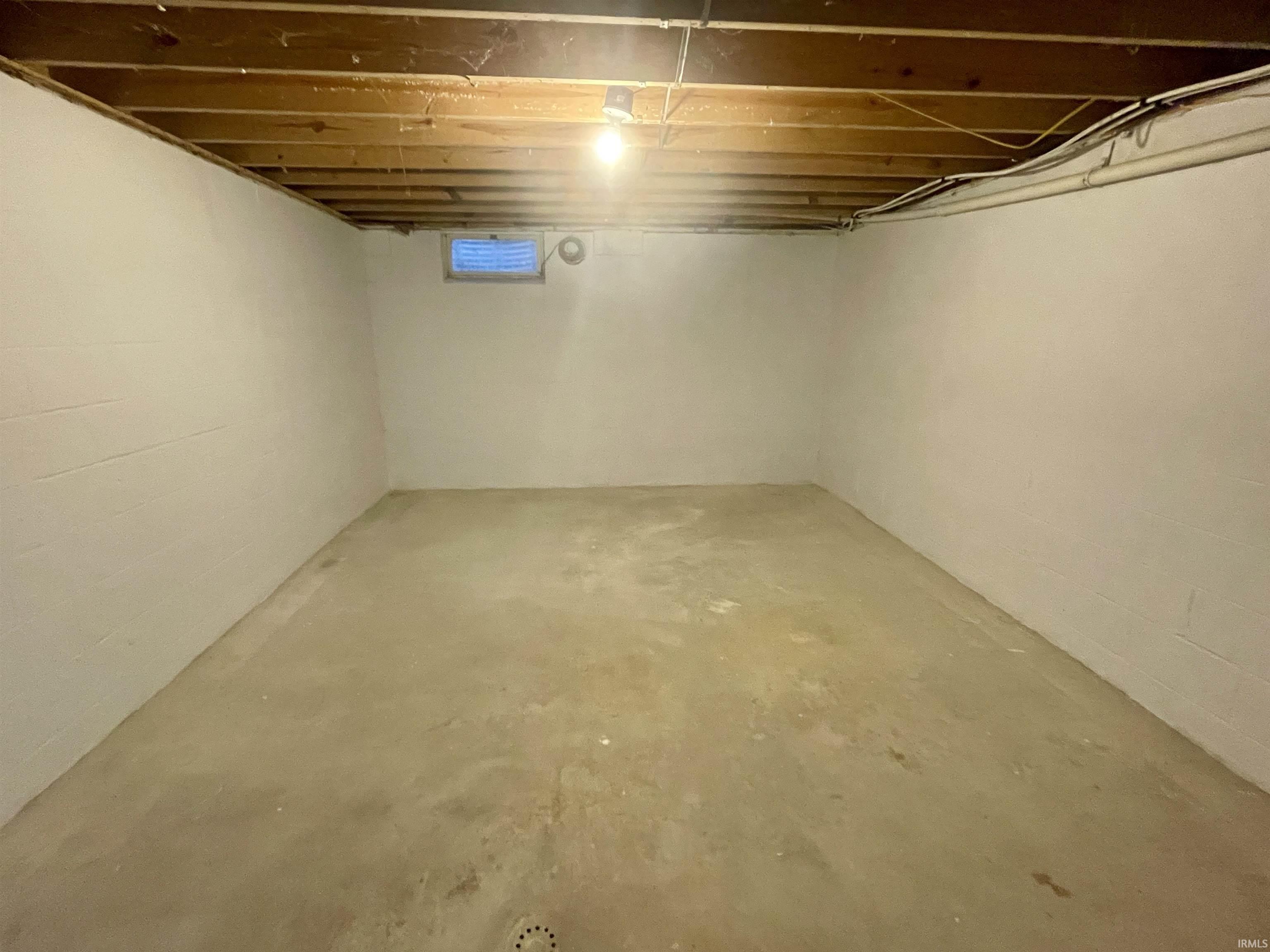 View of unfinished basement