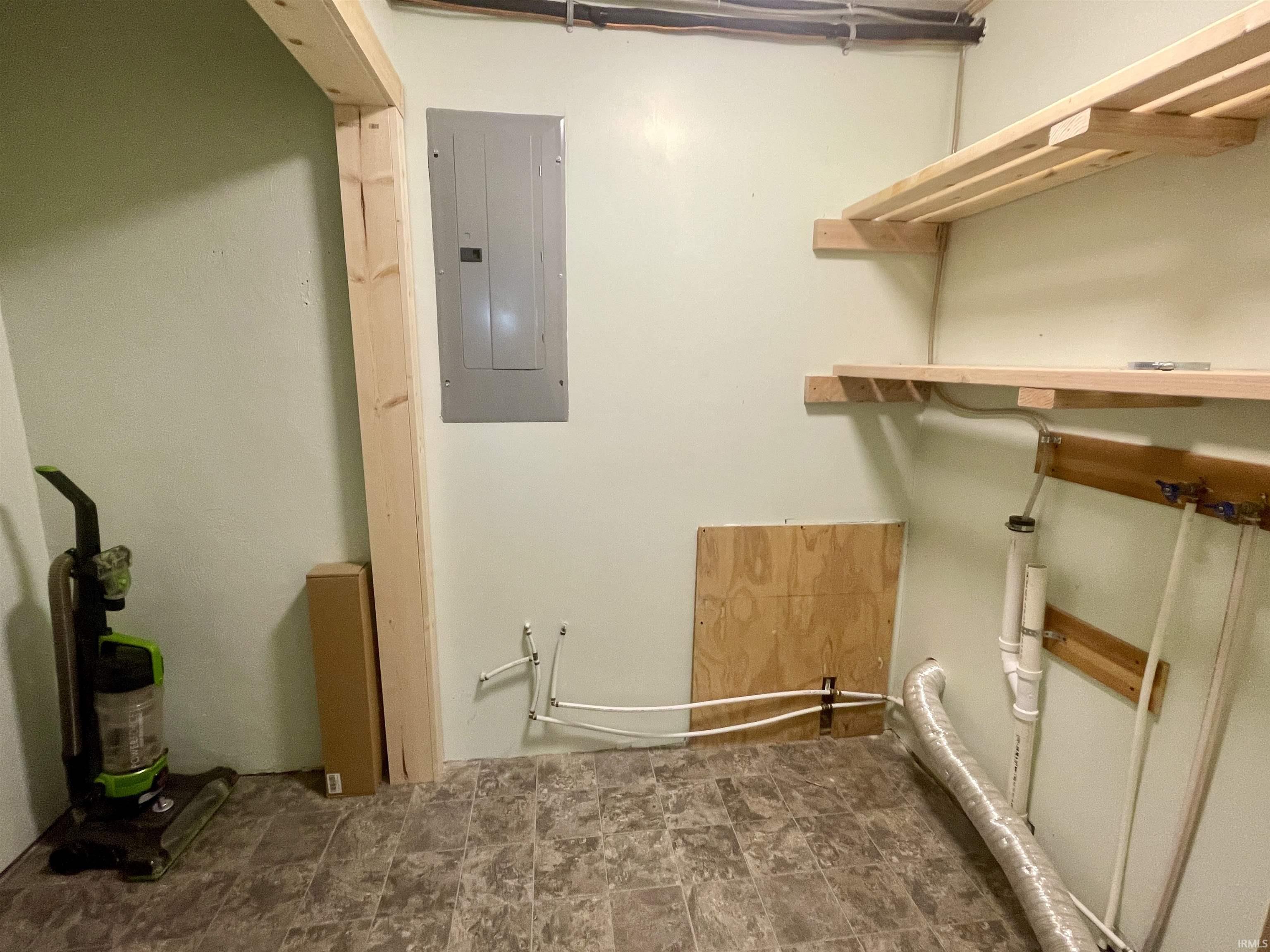 Washroom with electric panel