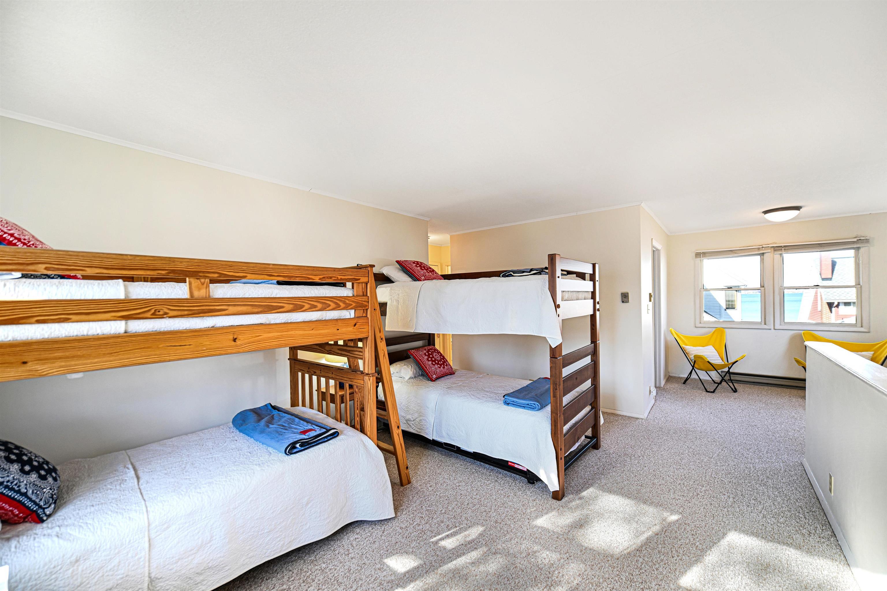 Bedroom with carpet floors