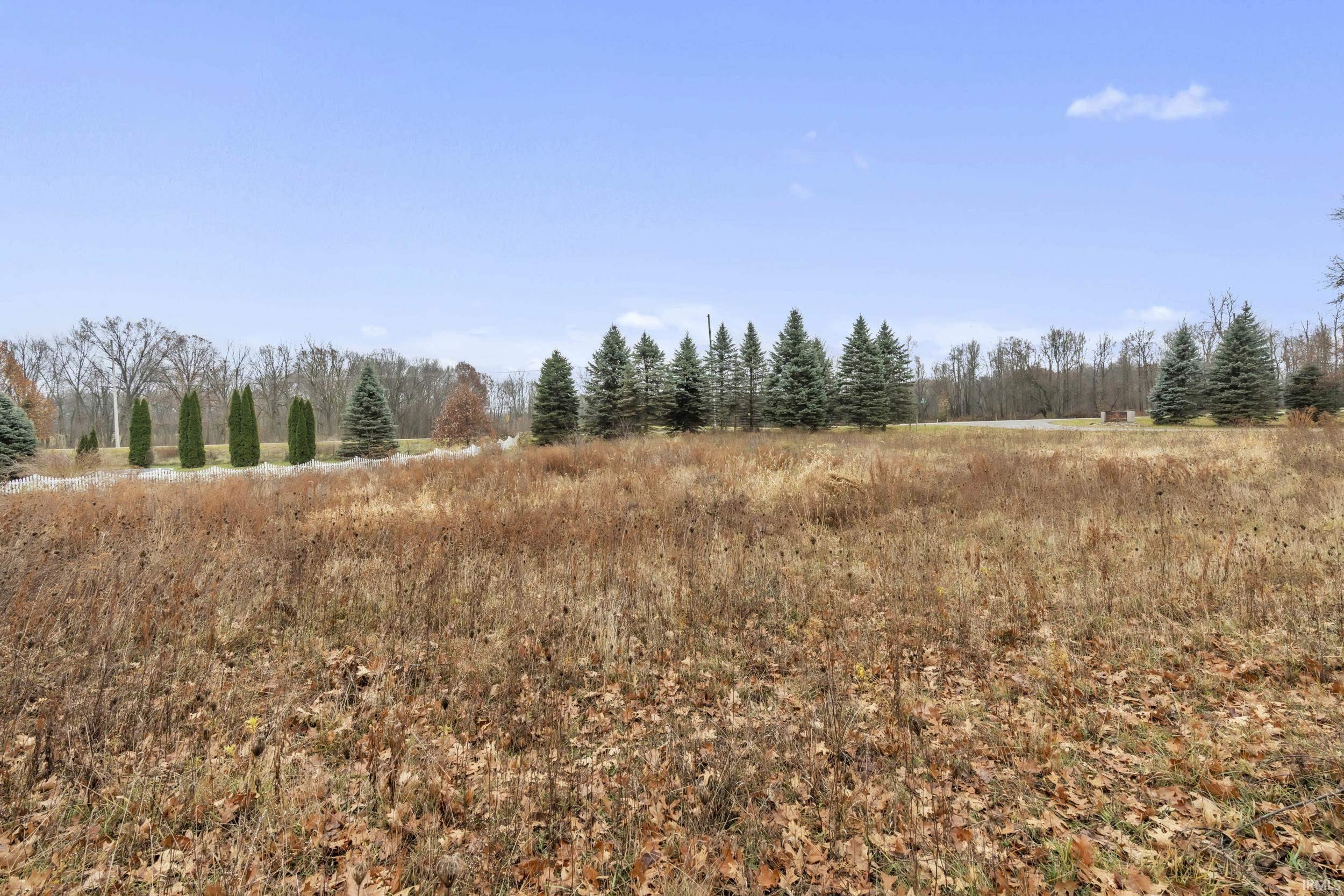 View of tree filled area featuring a rural view