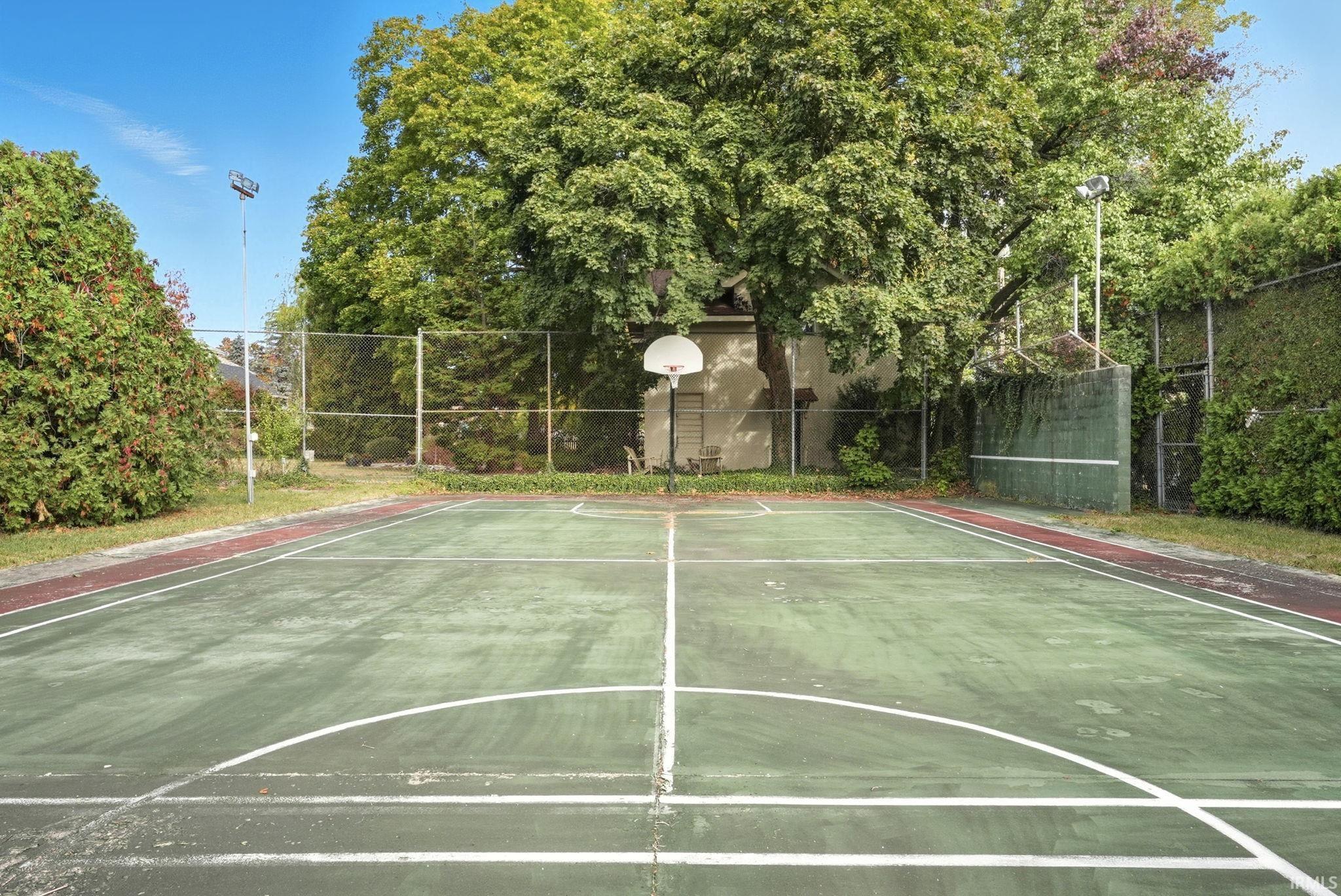 View of basketball court with community basketball court
