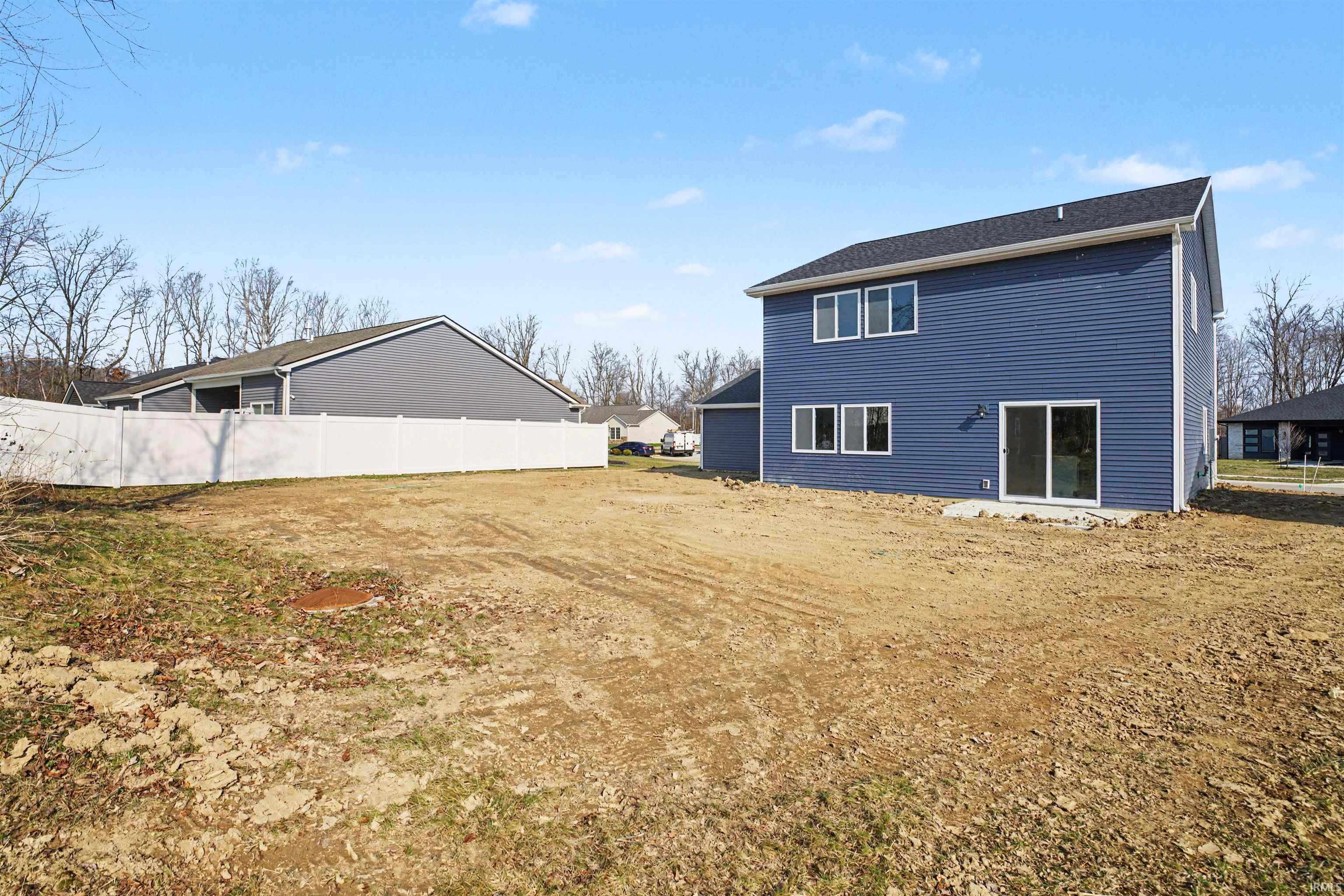 Rear elevation, 10x10 patio off kitchen
