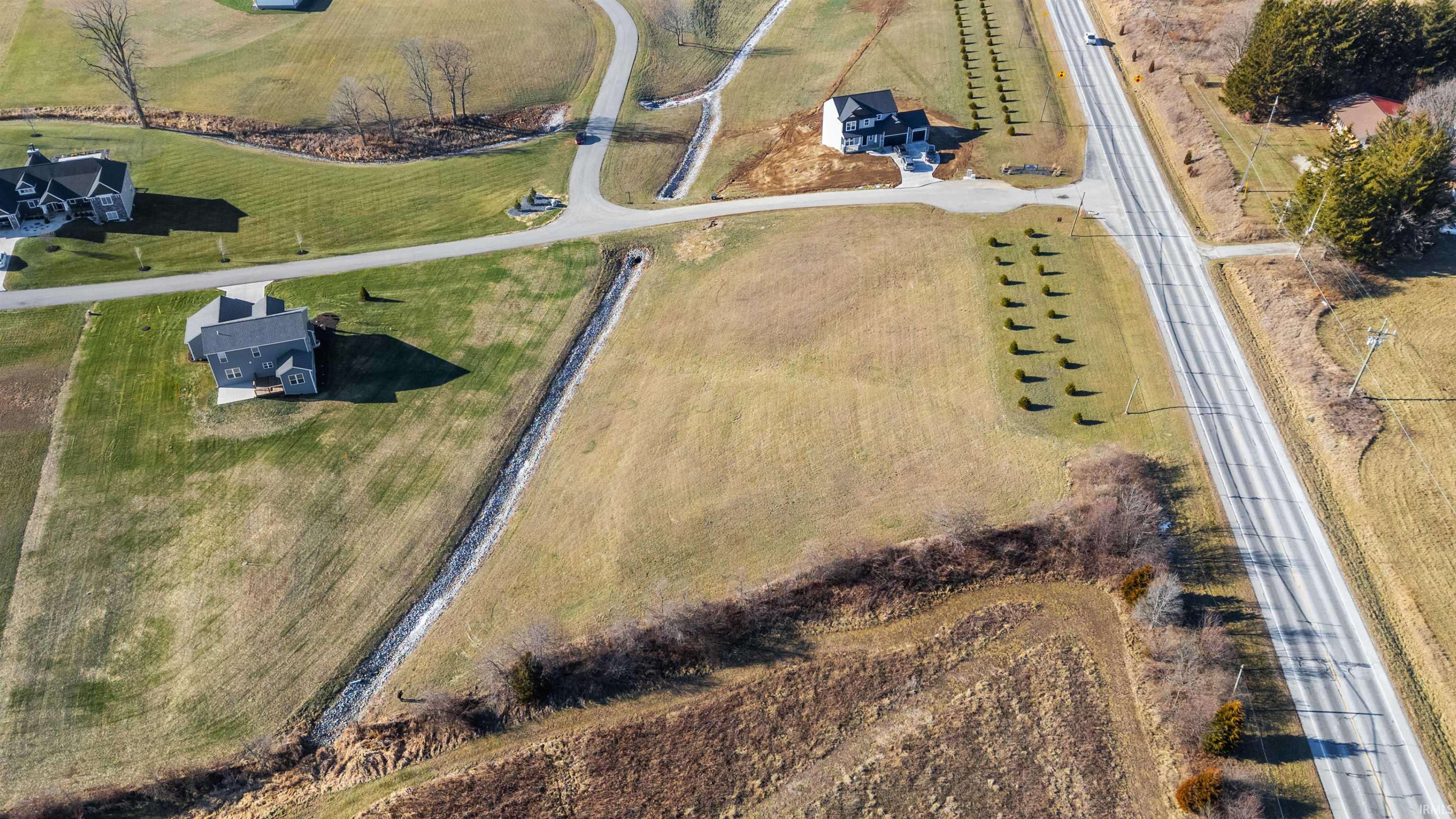 Aerial view of property's location featuring rural landscape