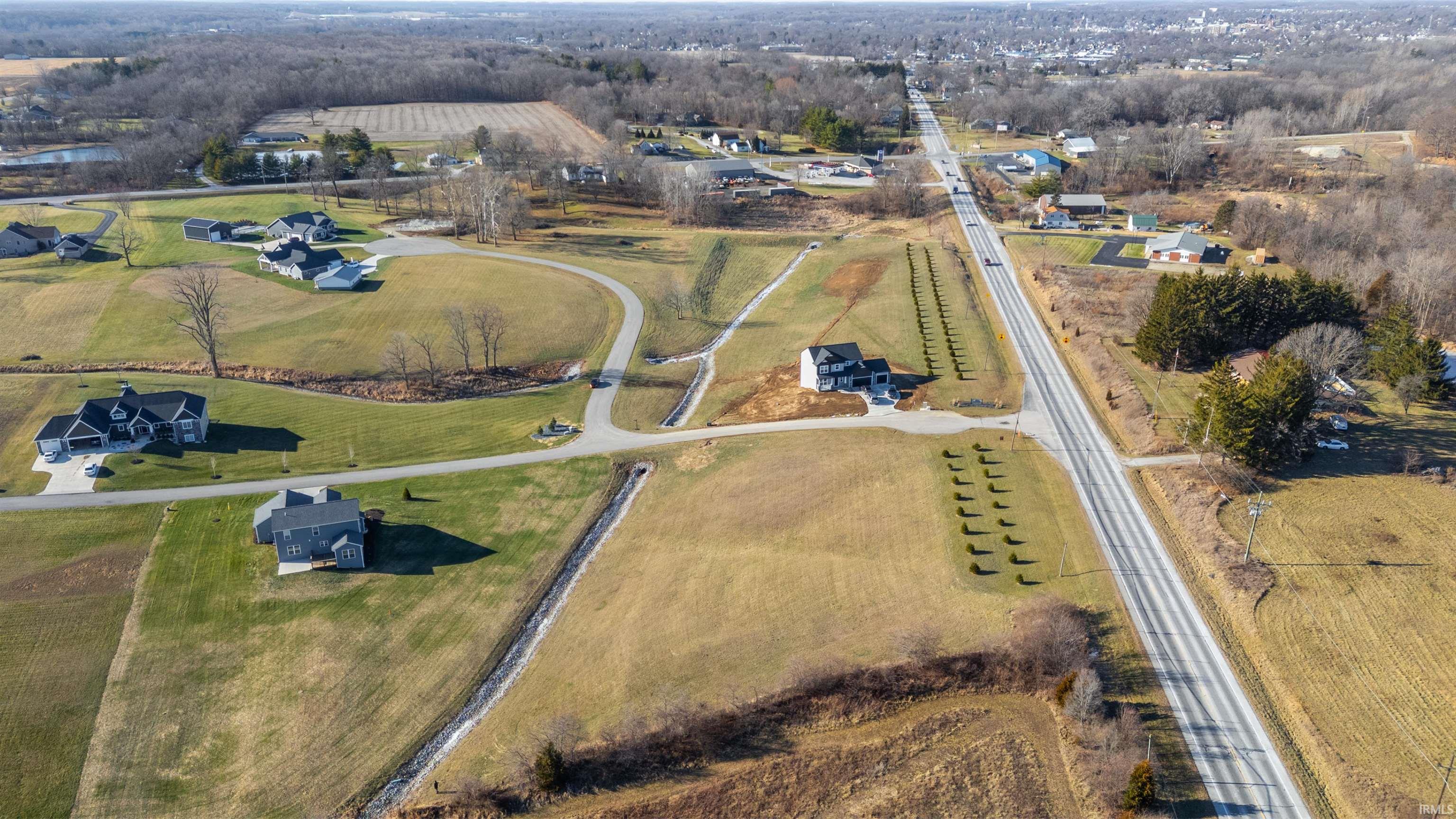 Aerial view of property's location