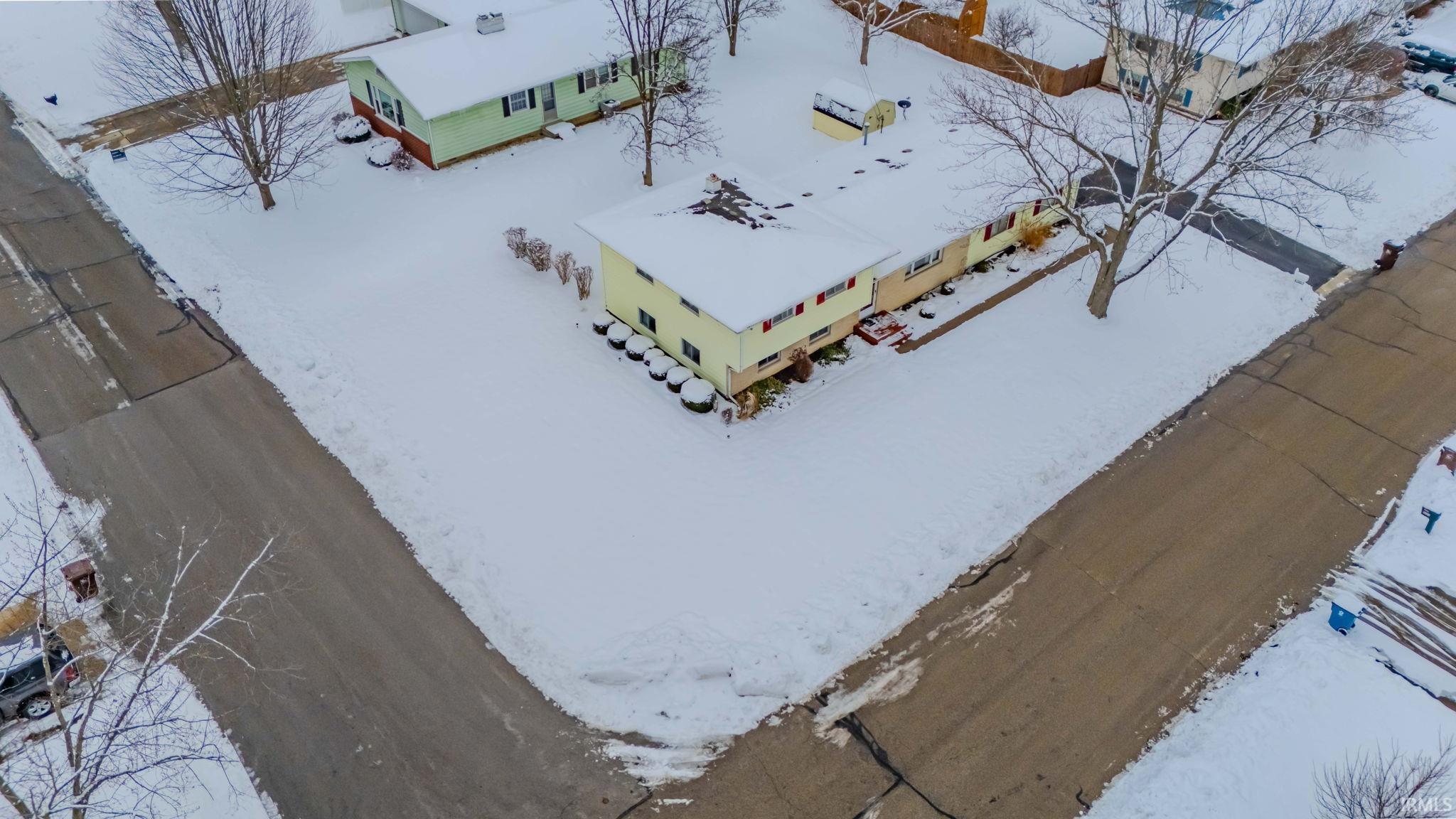 View of snowy aerial view