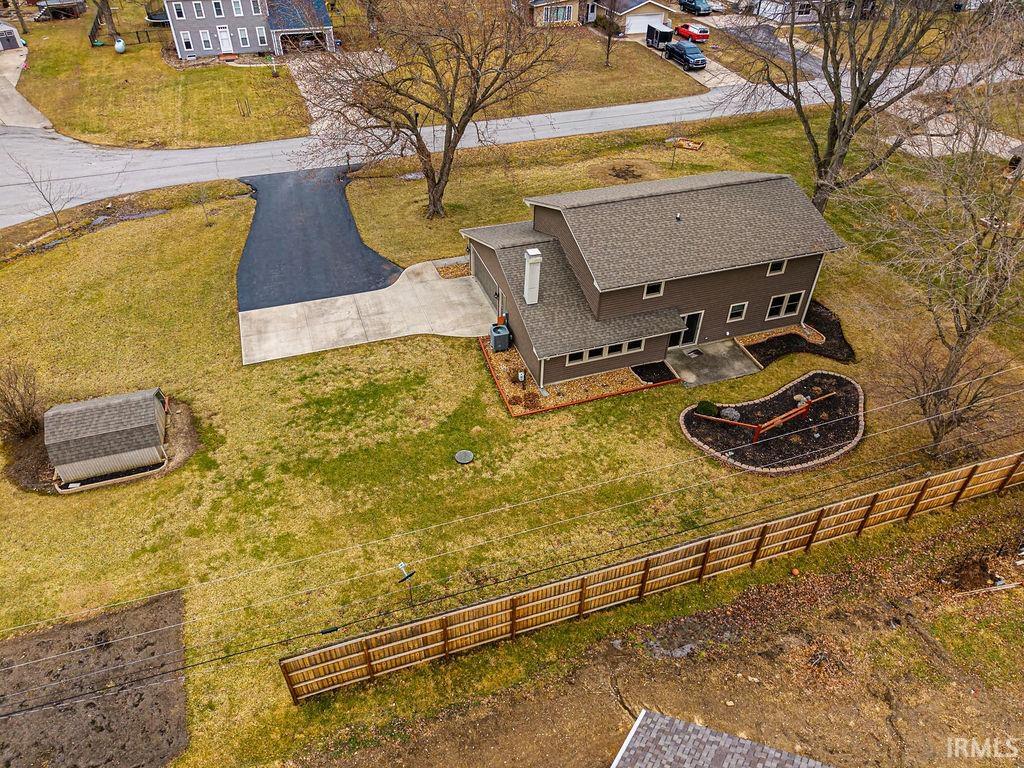 View from above of property