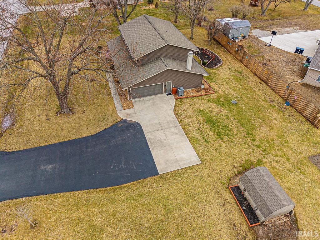 View from above of property