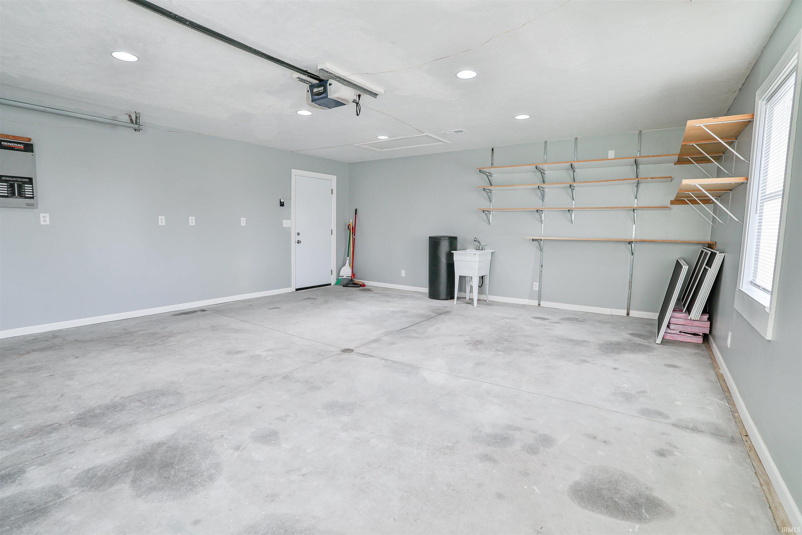 Garage with baseboards