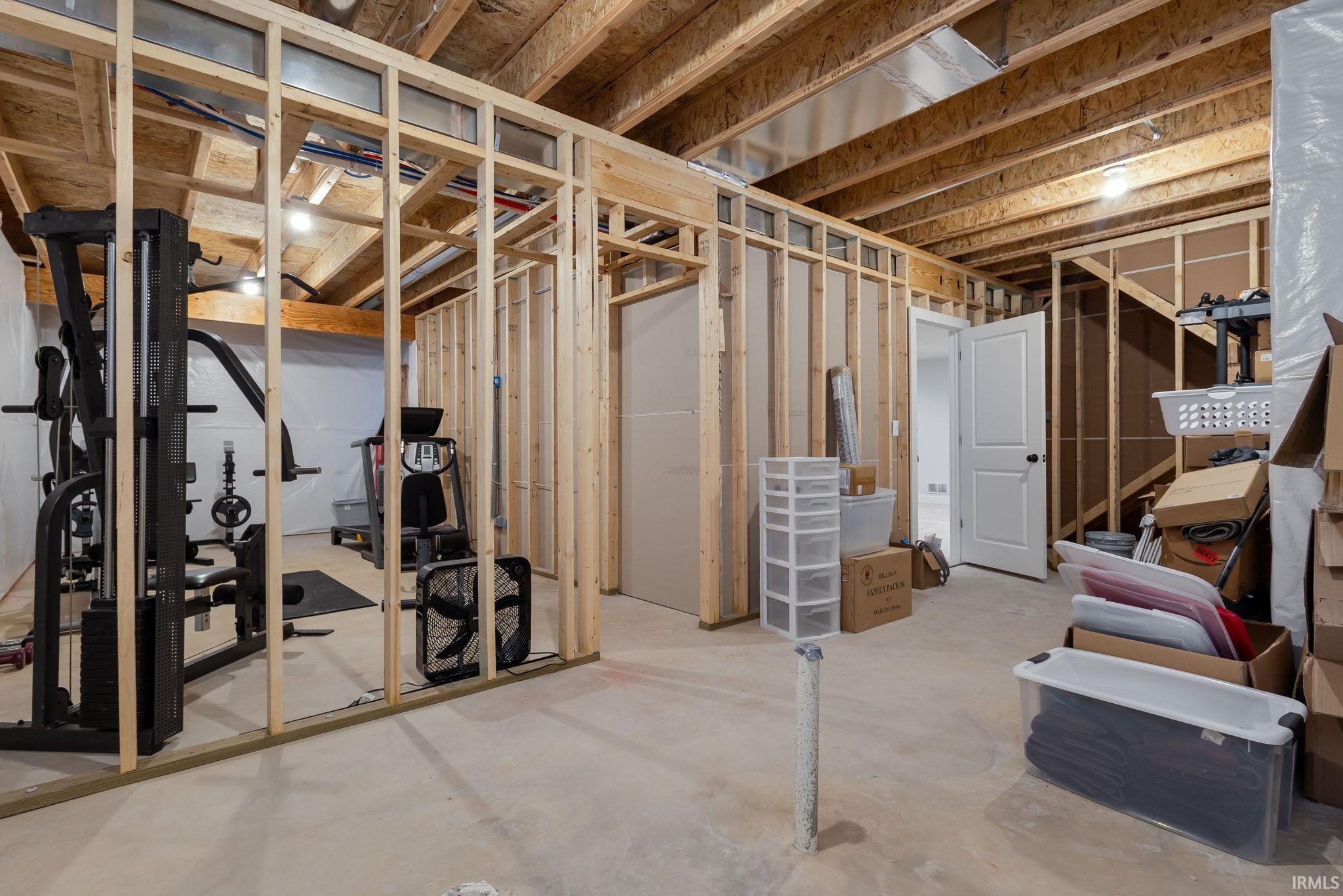 View of unfinished below grade area