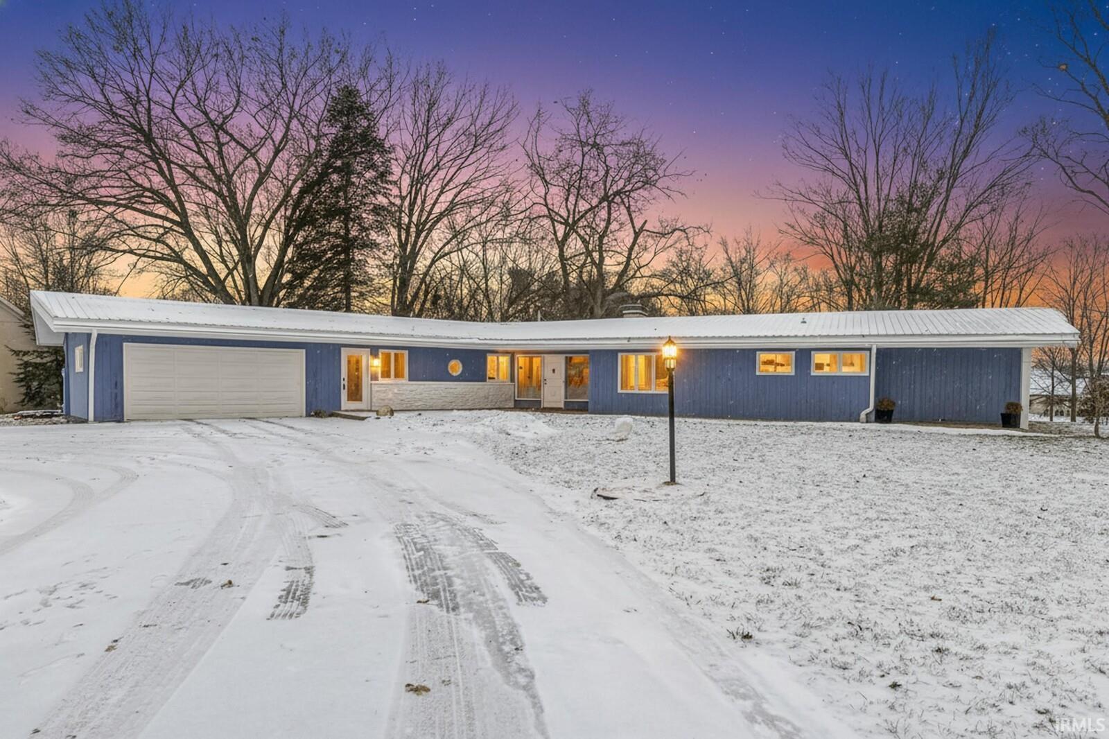 View of mid-century home