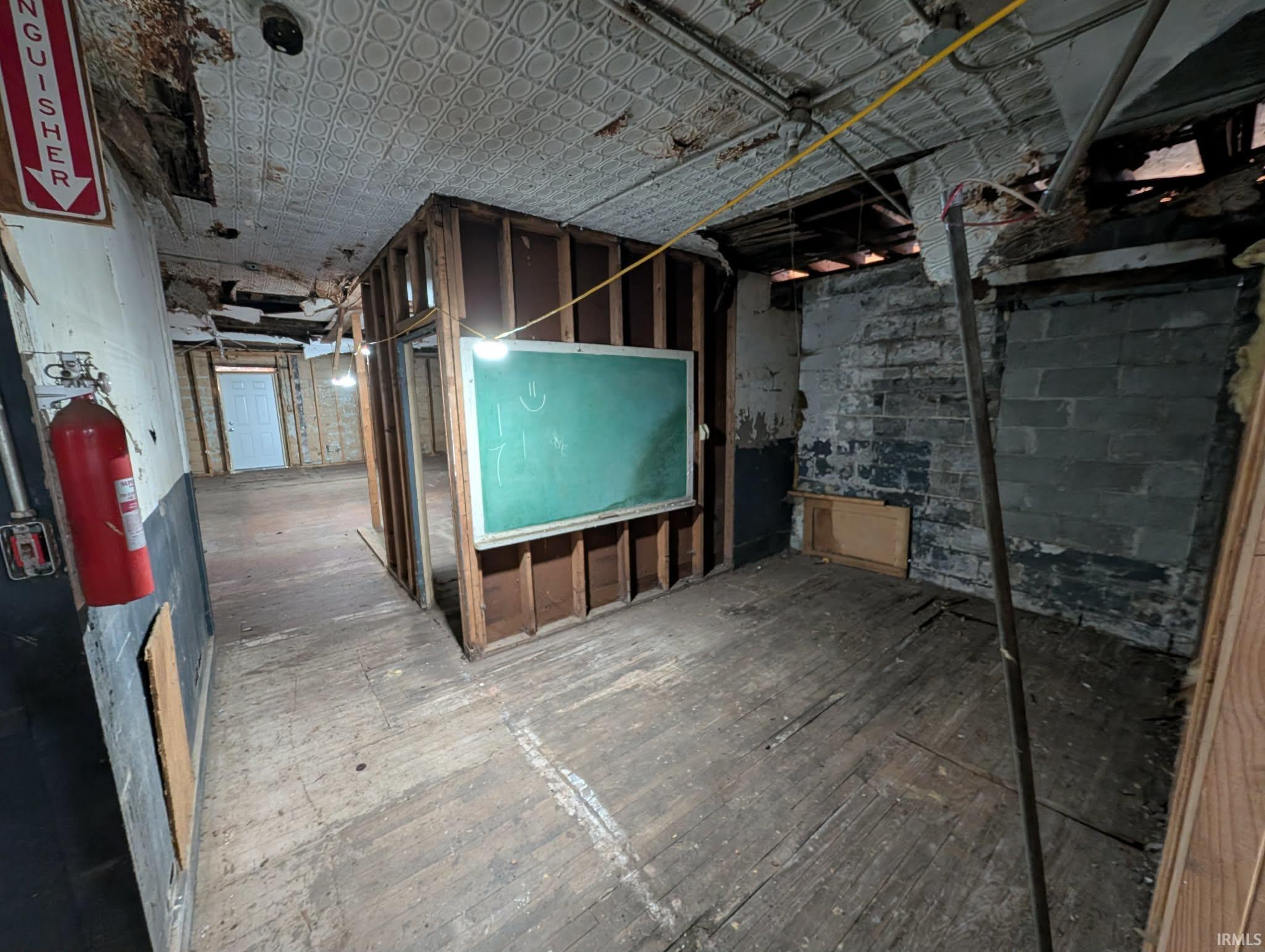 View of unfinished basement