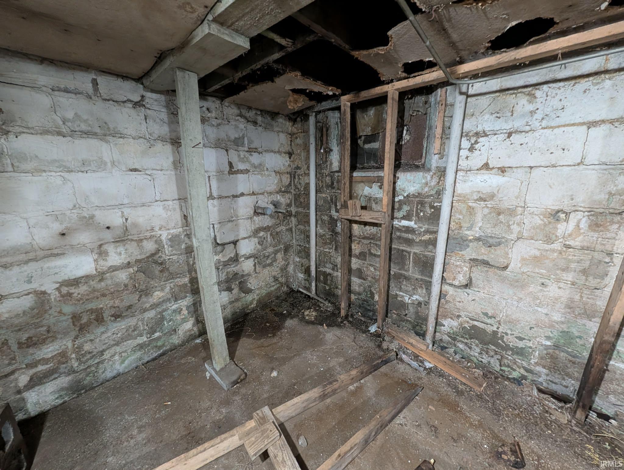 View of unfinished below grade area