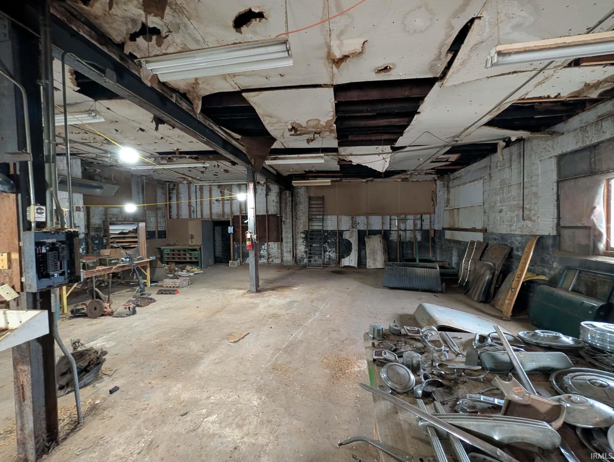 View of unfinished below grade area