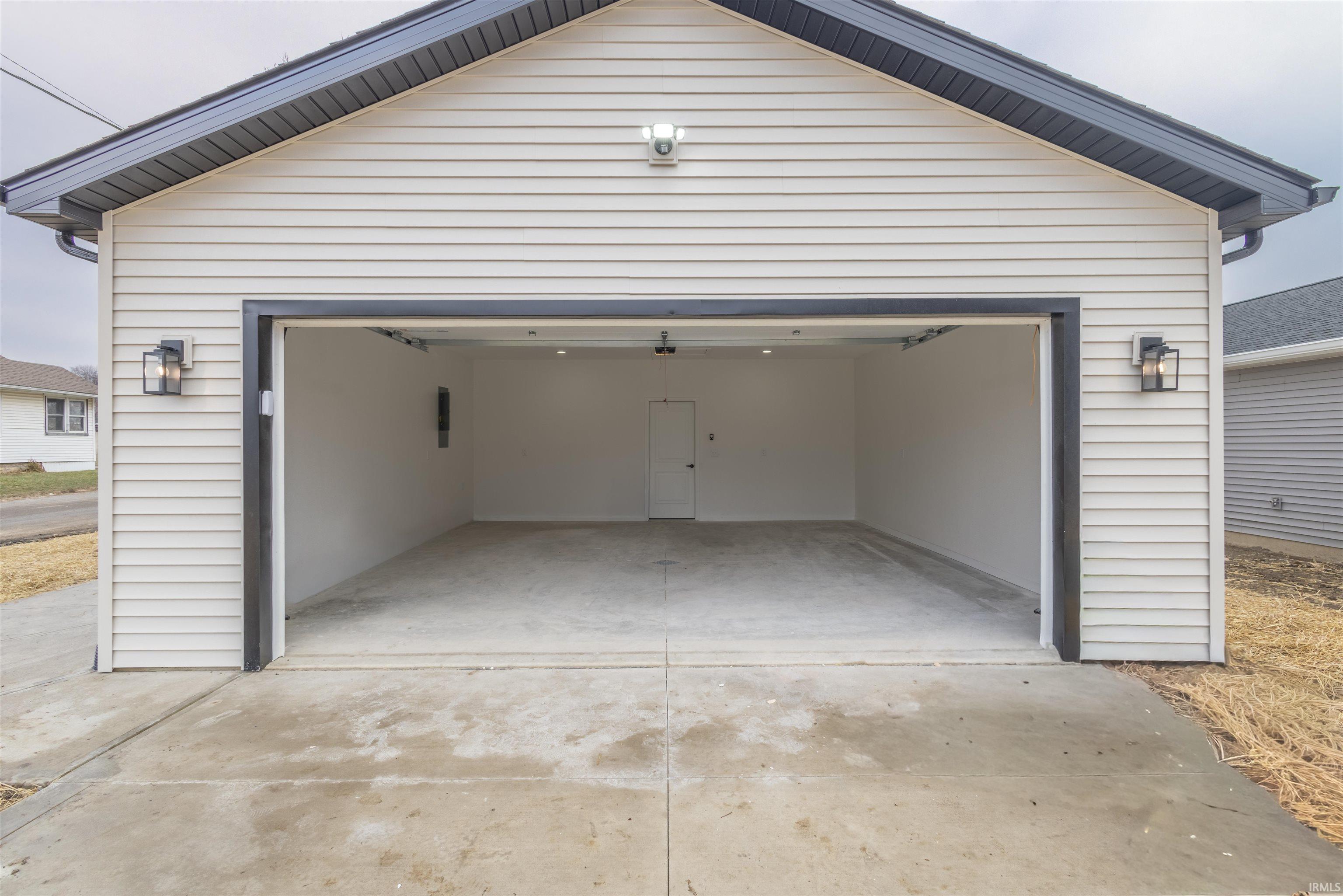 Garage with electric panel