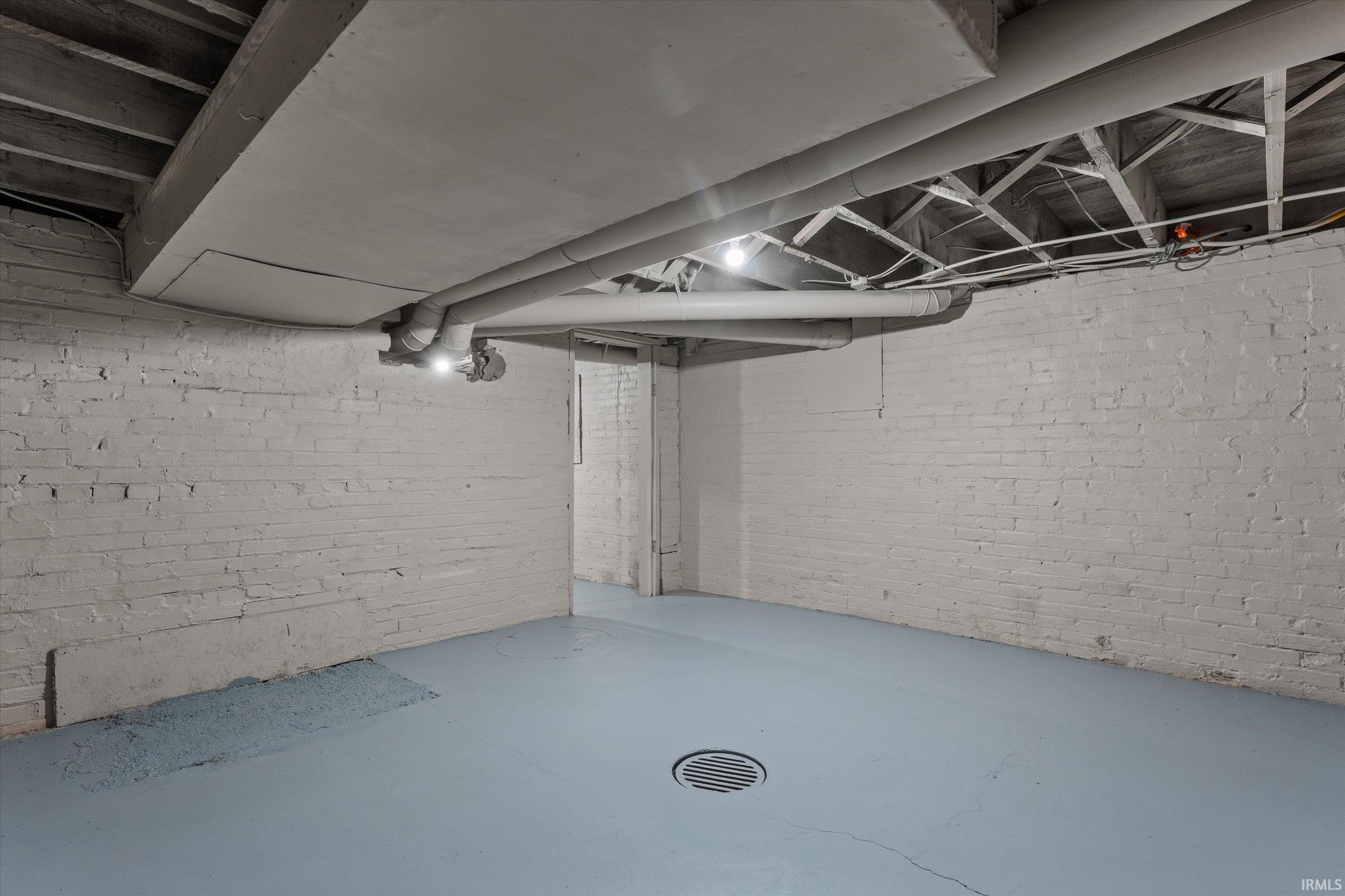 View of unfinished below grade area