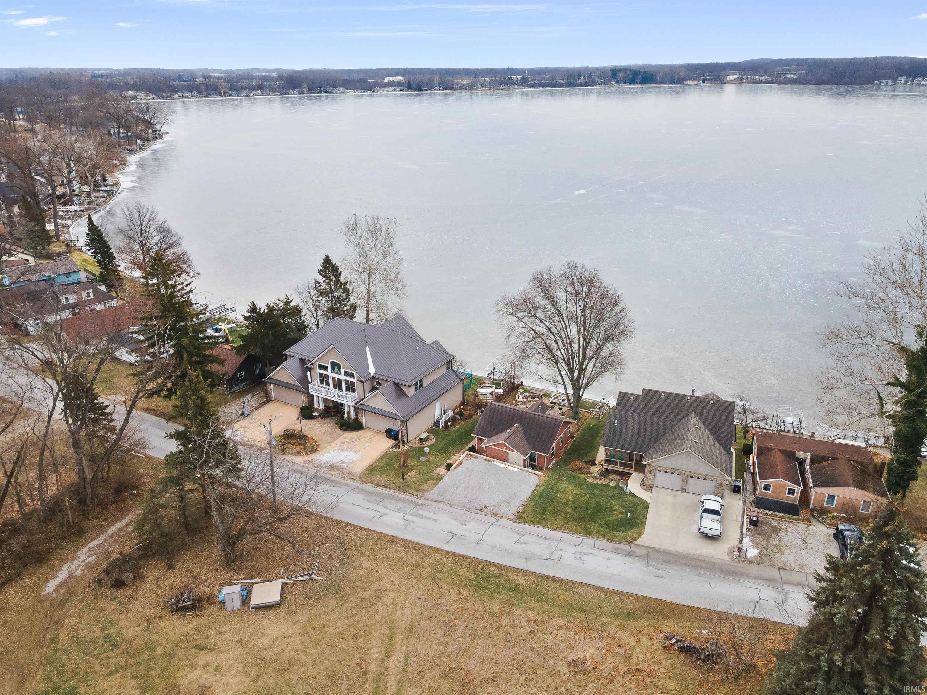 Aerial view of residential area