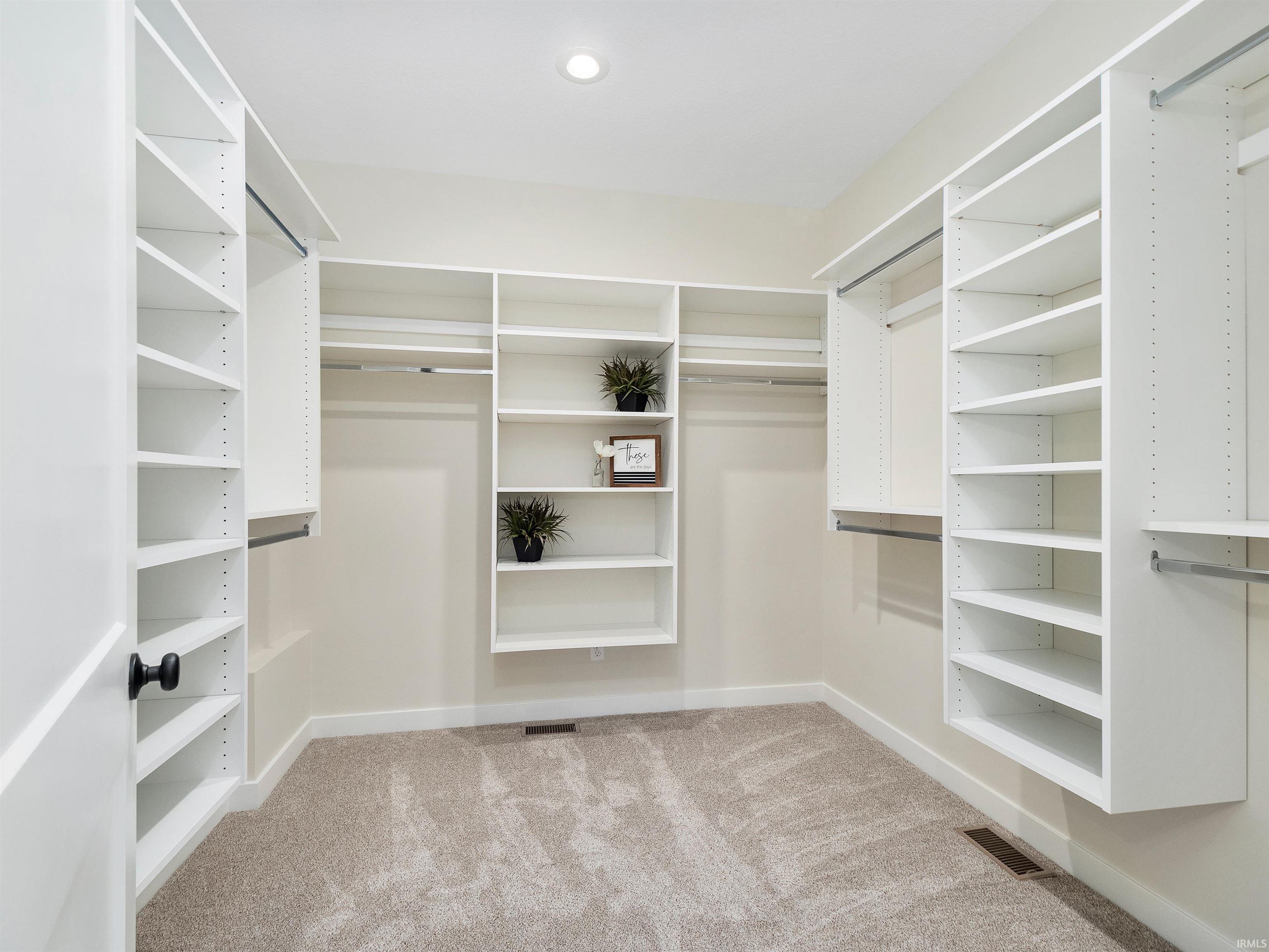 Spacious custom closet