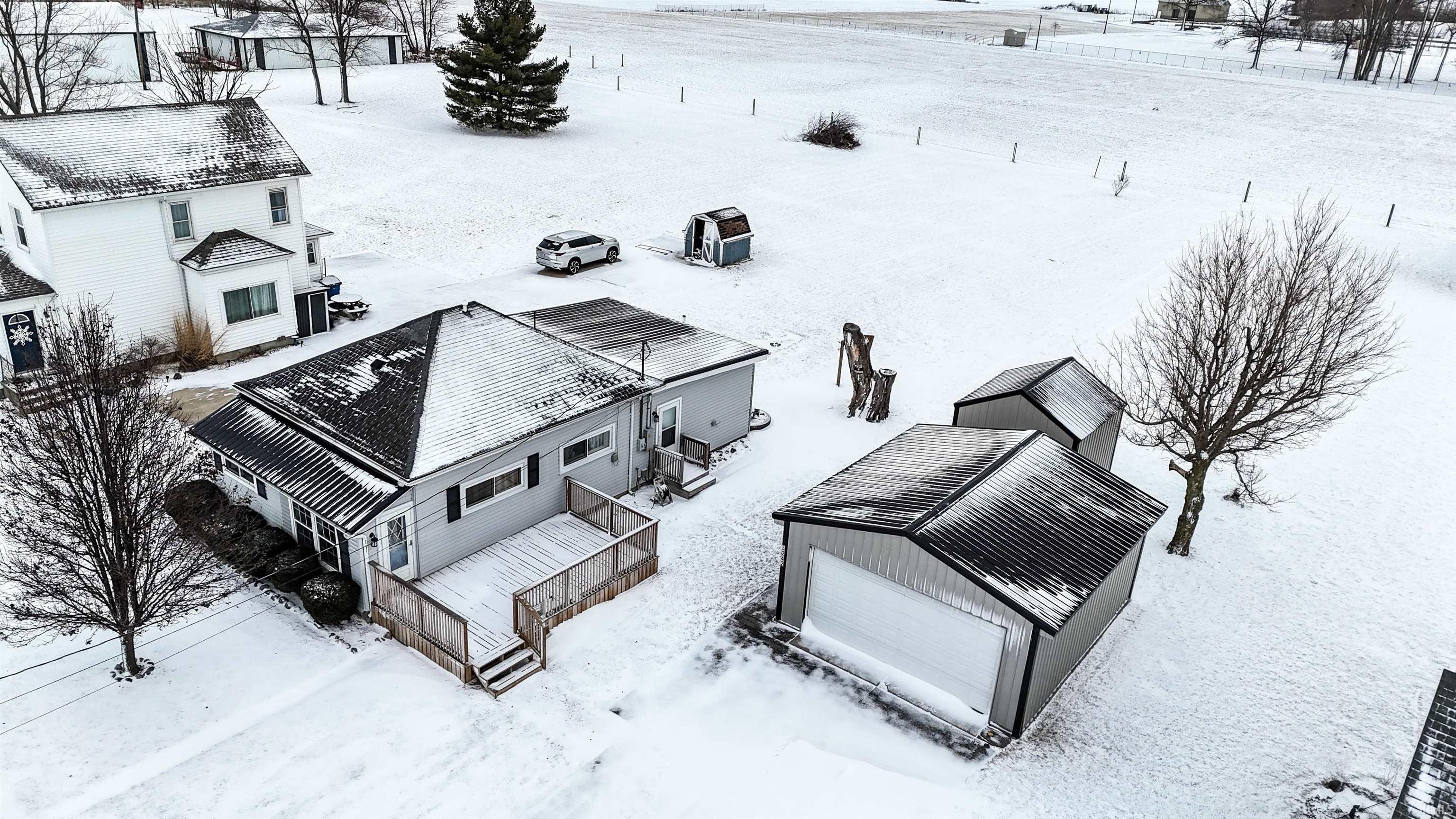 View of snowy aerial view