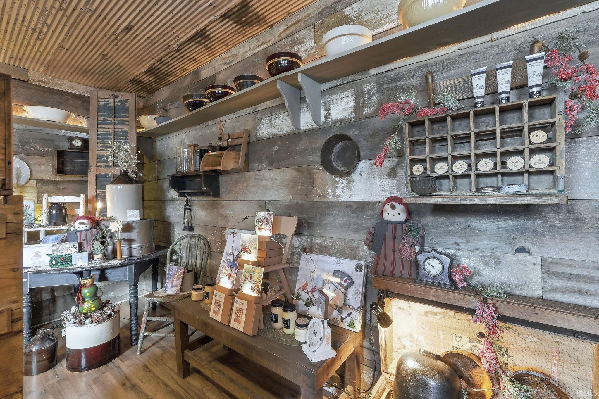 Interior space featuring water heater