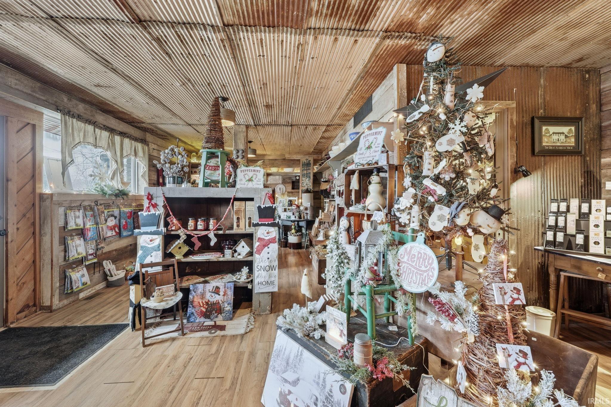 Misc room with wooden walls and wooden ceiling