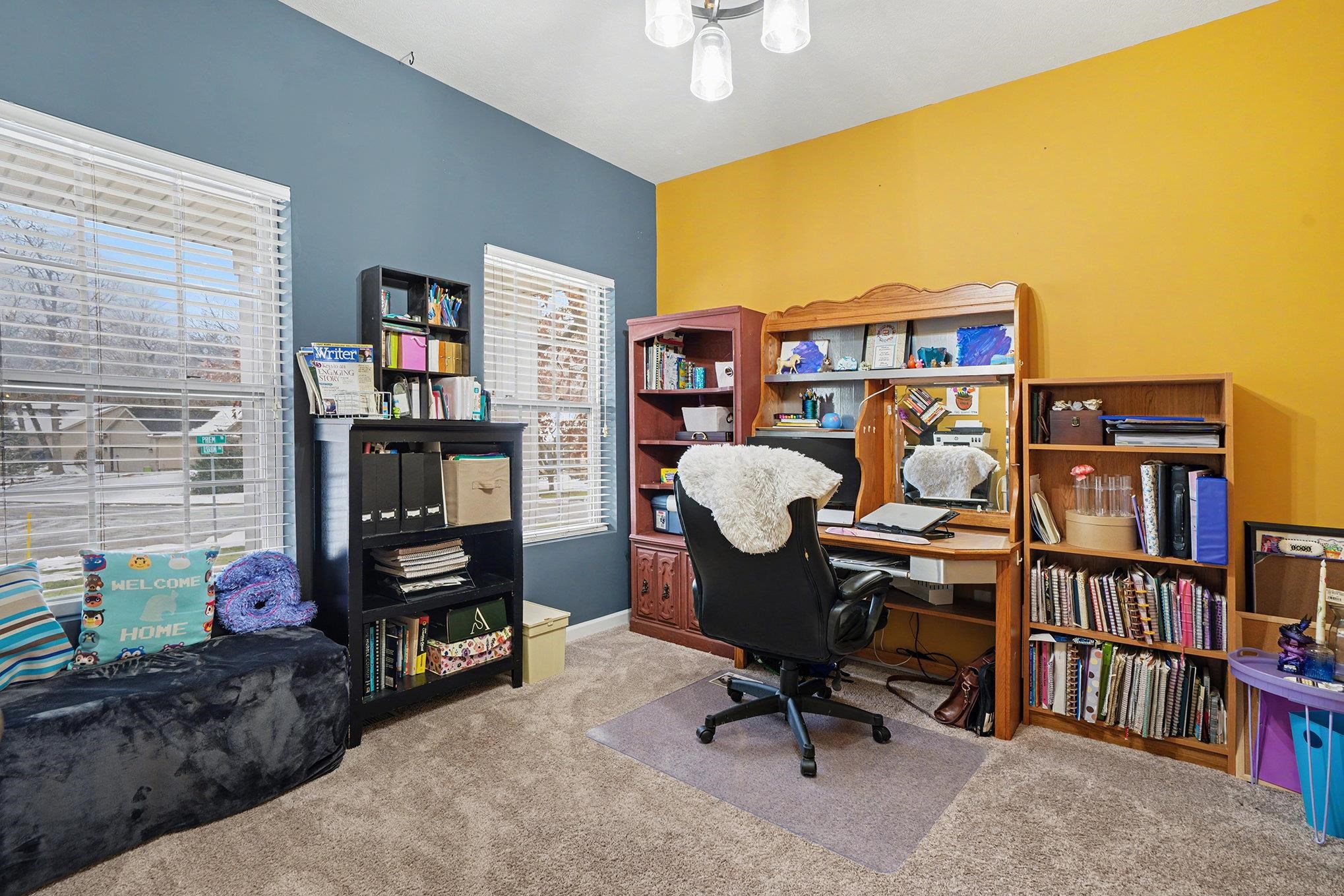 Main floor with front view. Glass Doors to make private