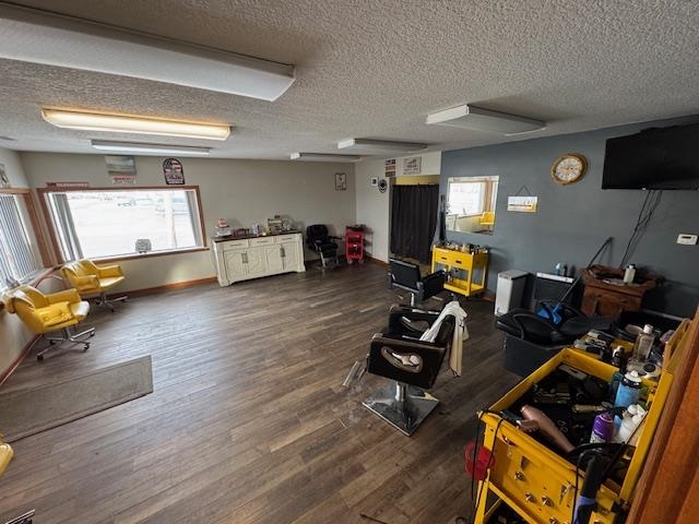 Miscellaneous room featuring a textured ceiling