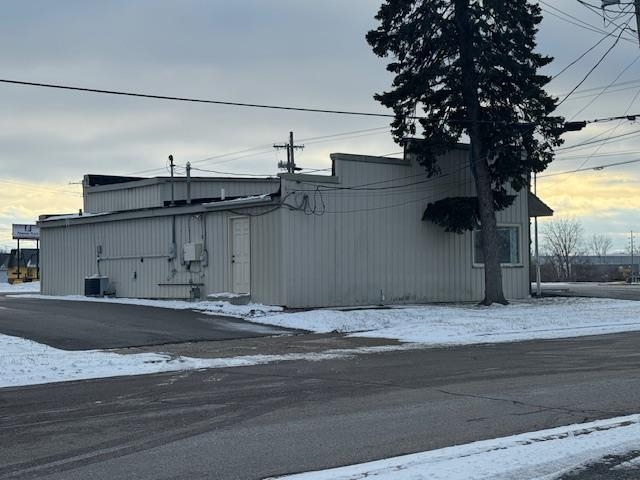 View of snow covered building