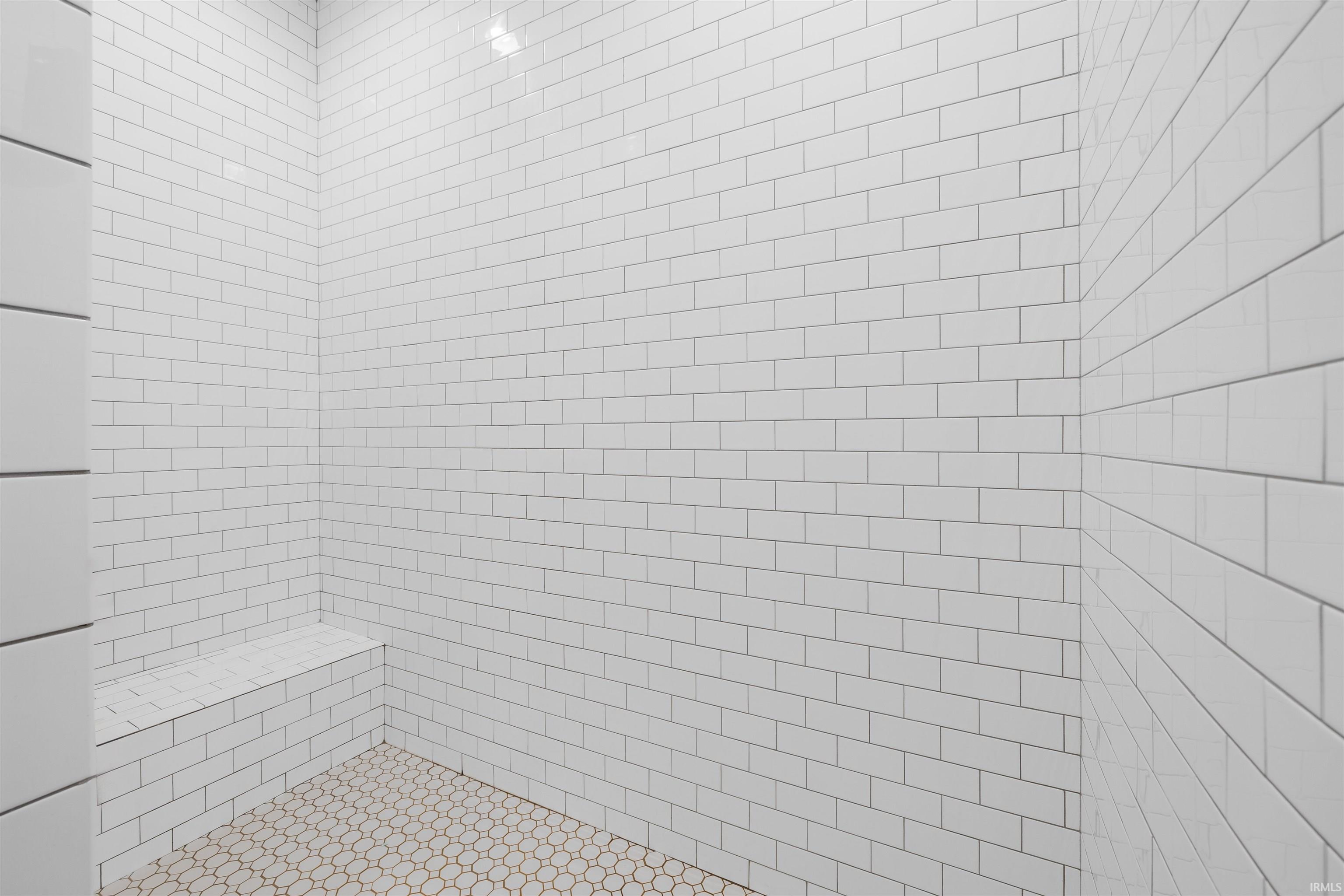 Bathroom with a tile shower
