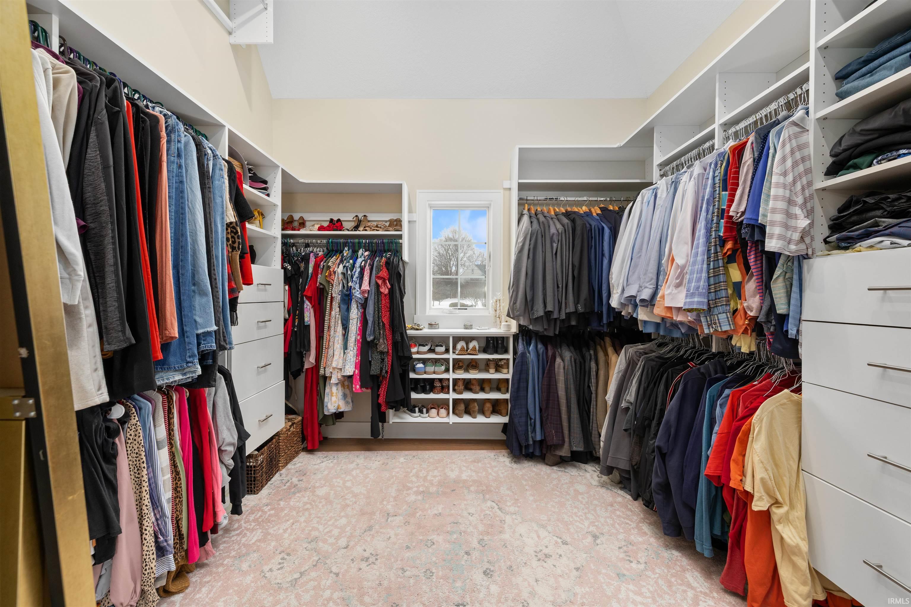 View of spacious closet