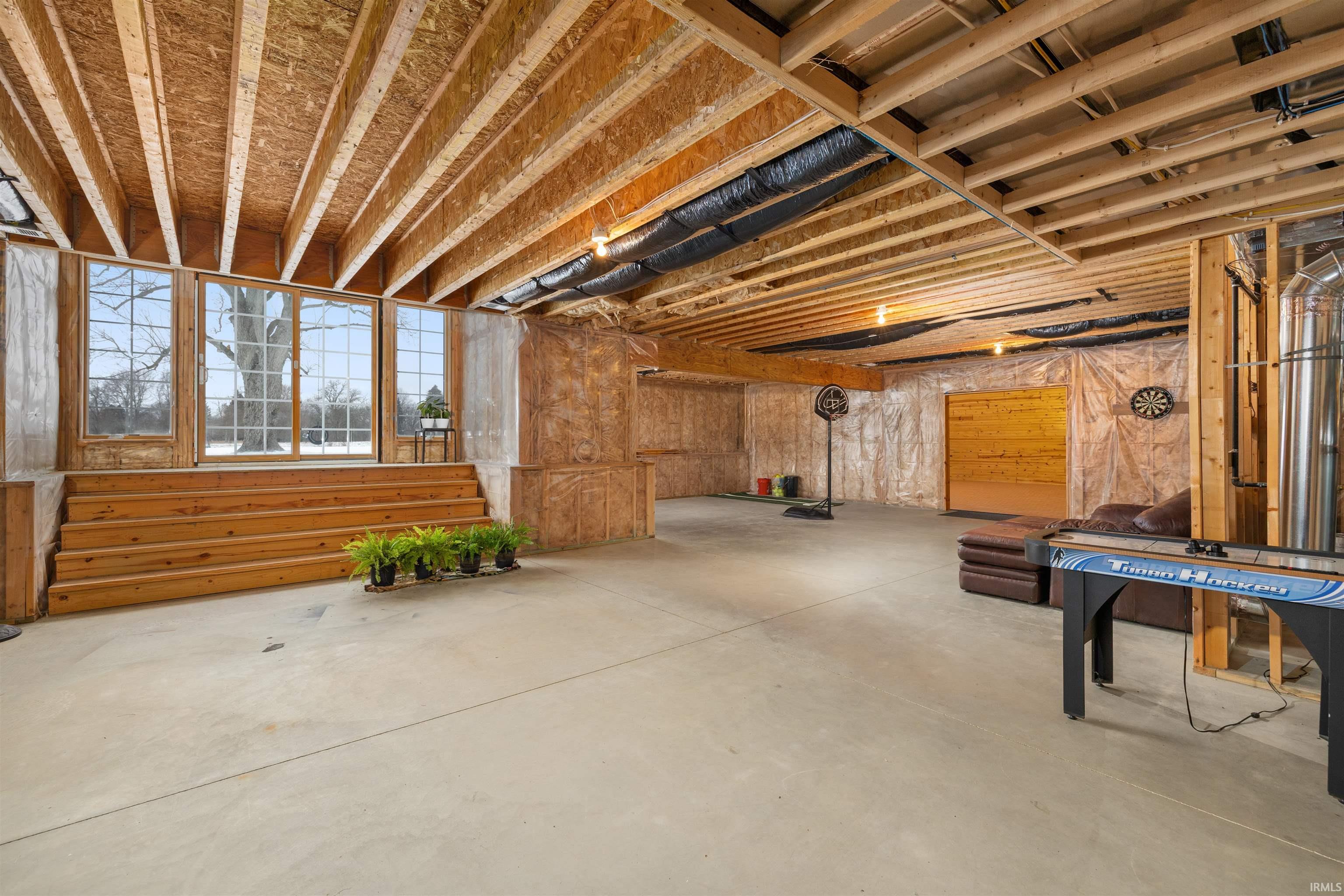 View of below grade area