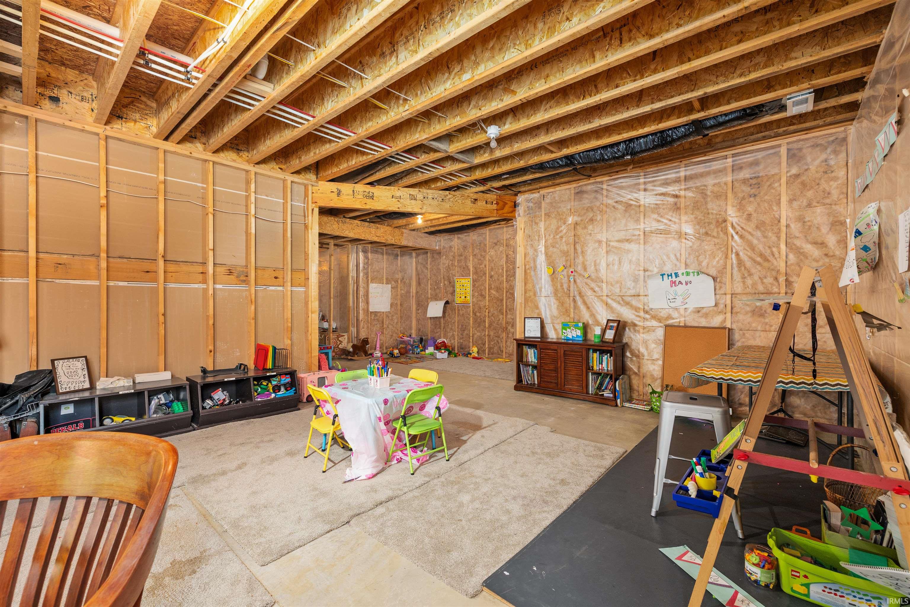 View of unfinished below grade area