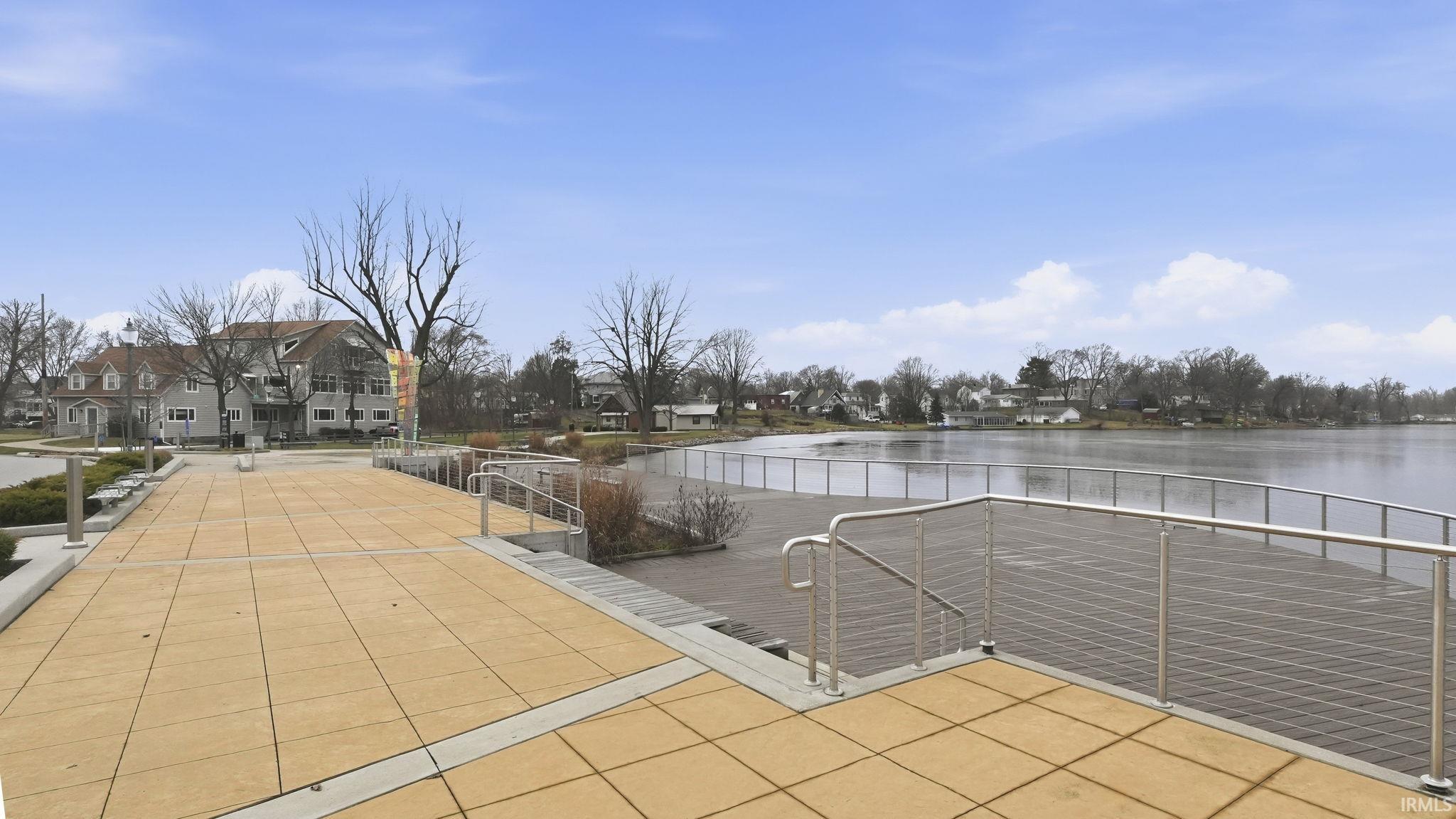 View of patio / terrace with a water view