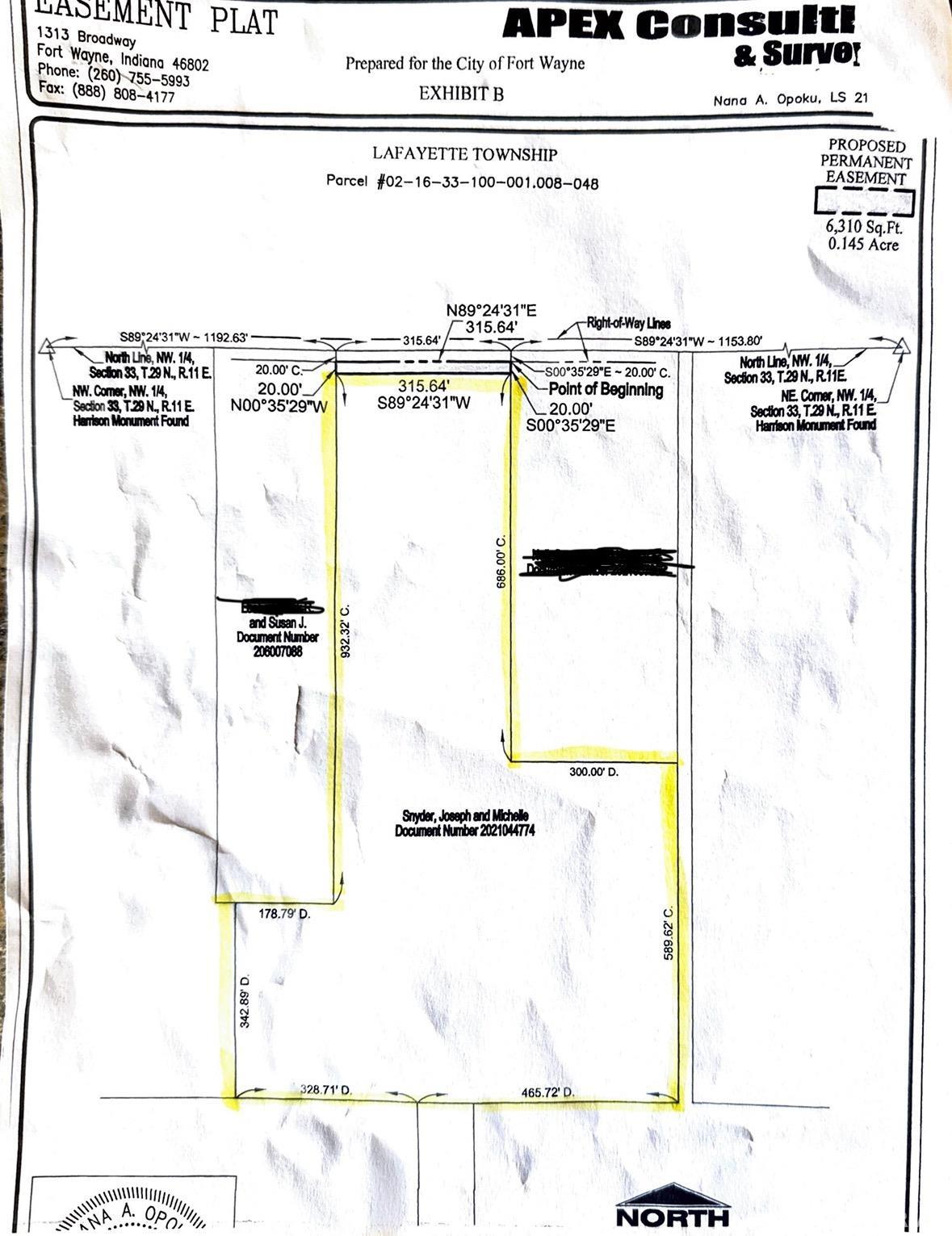 Map / location with property parcel outlined