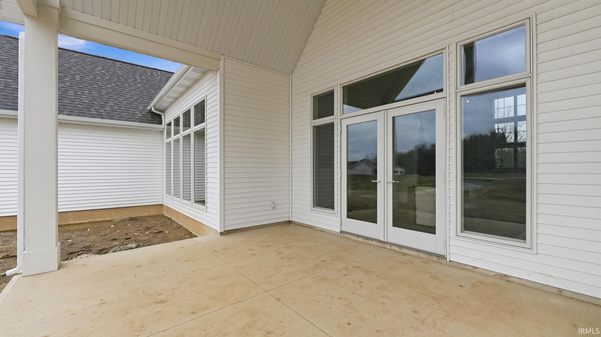 View of patio featuring french doors