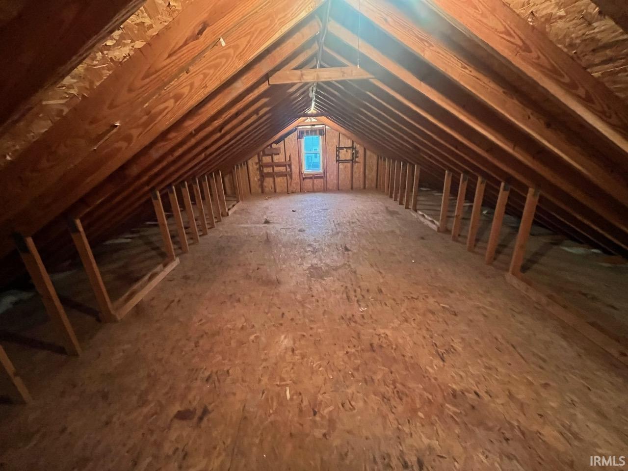 View of unfinished attic