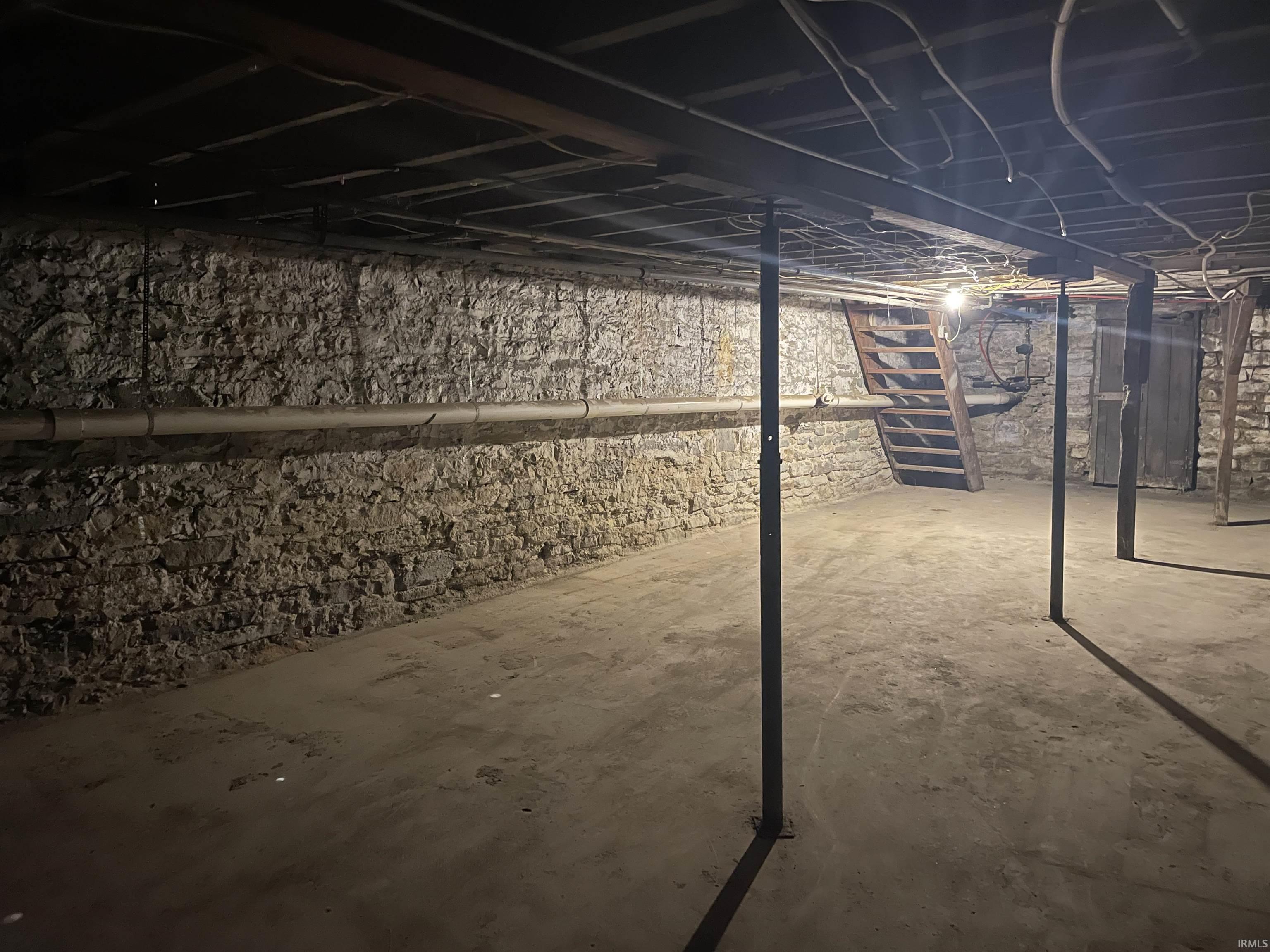 View of unfinished below grade area