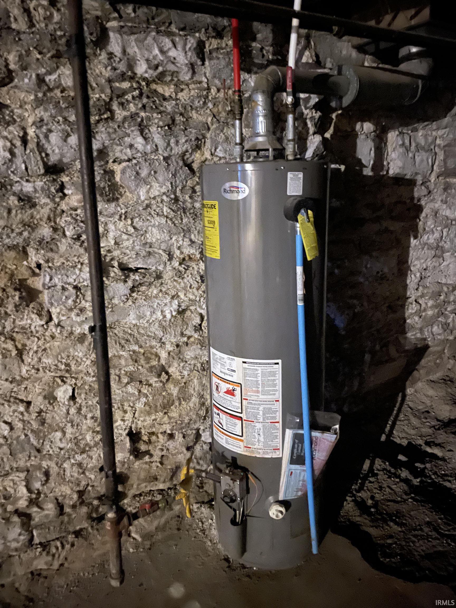 Utility room with water heater