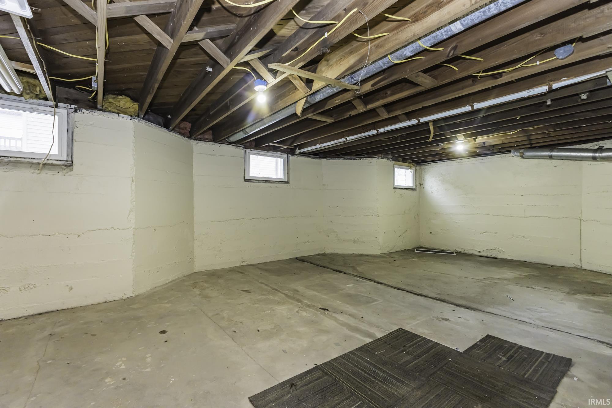 View of below grade area