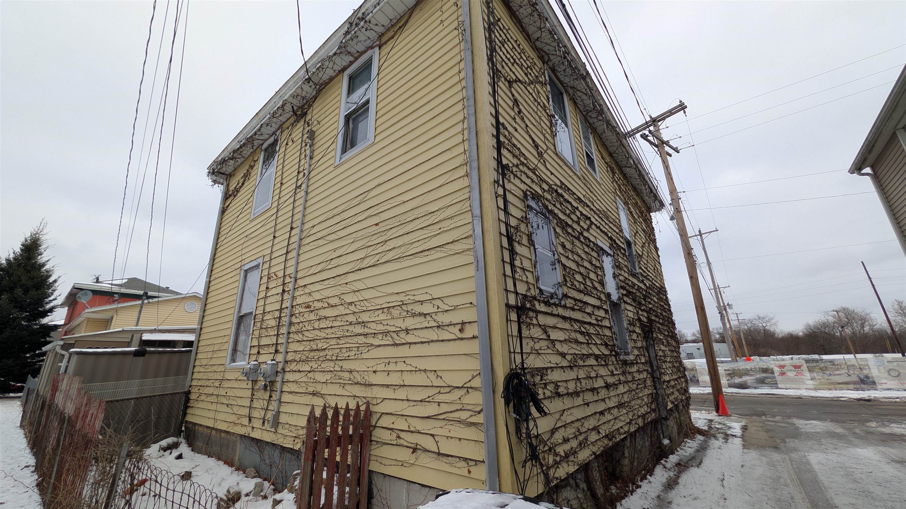 Snow covered property