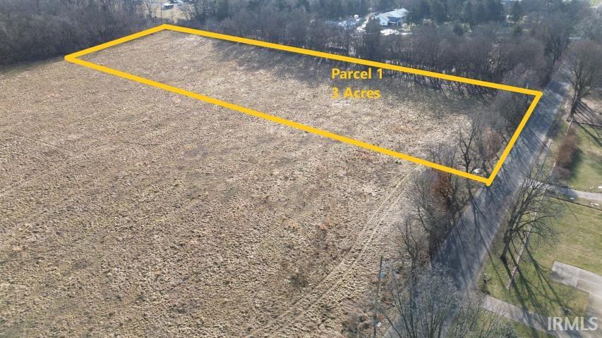 Aerial view of property's location with property boundaries highlighted