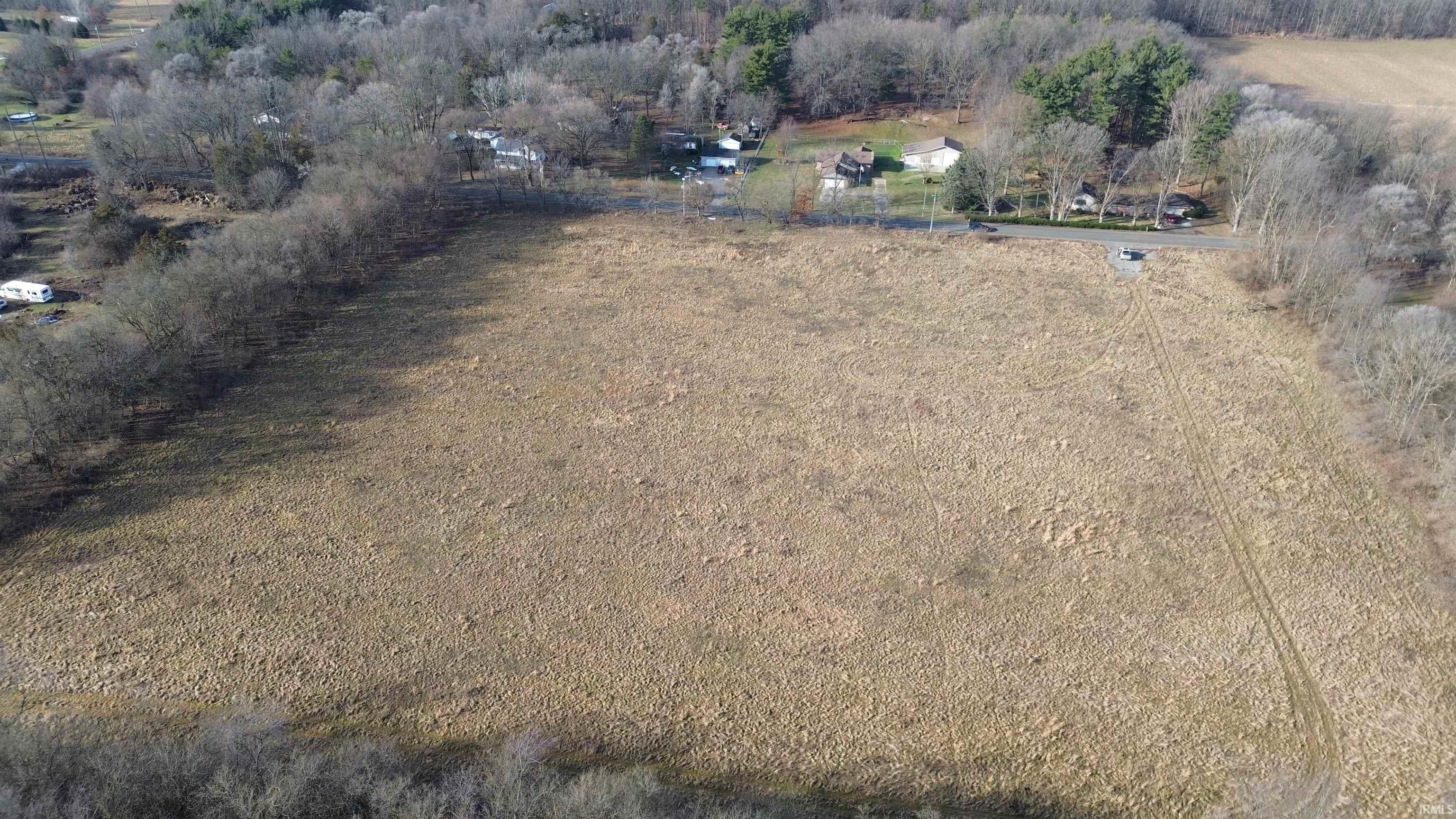 Aerial overview of property's location featuring rural landscape