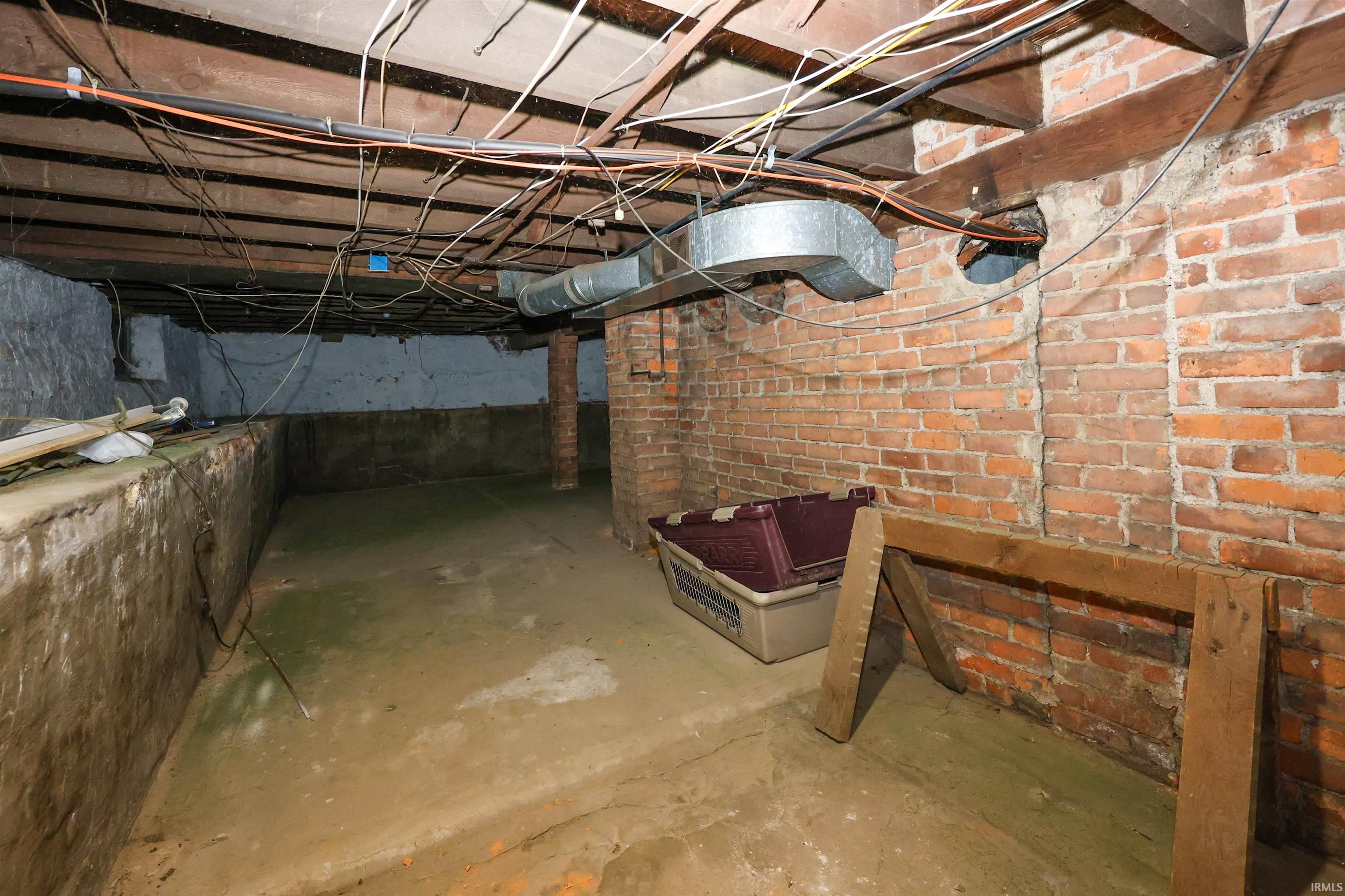 View of unfinished below grade area